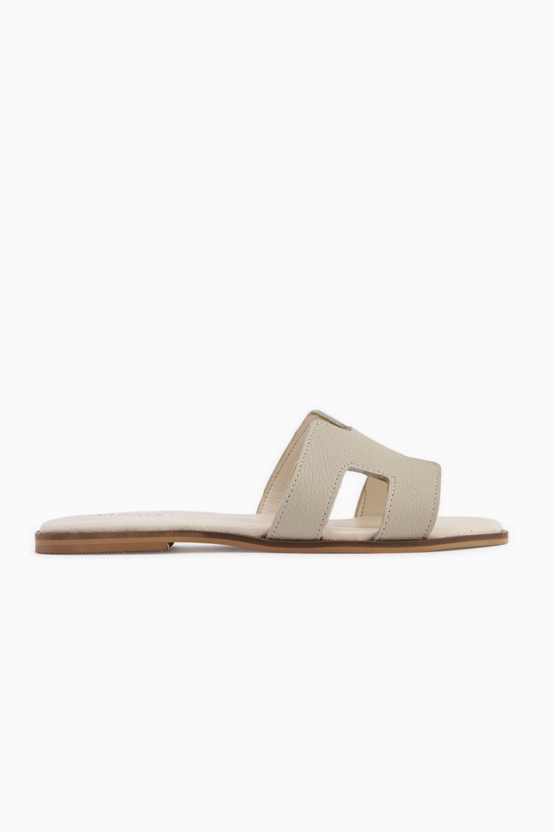 Rosali Genuine Leather Beige Women’s Slippers