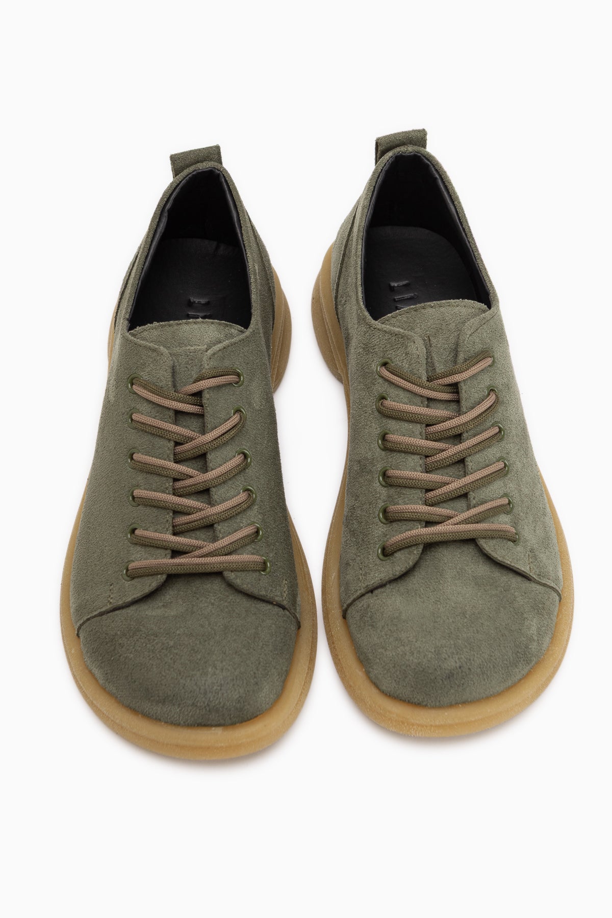 Estella Green Suede Lace-Up Casual Women’s Shoes