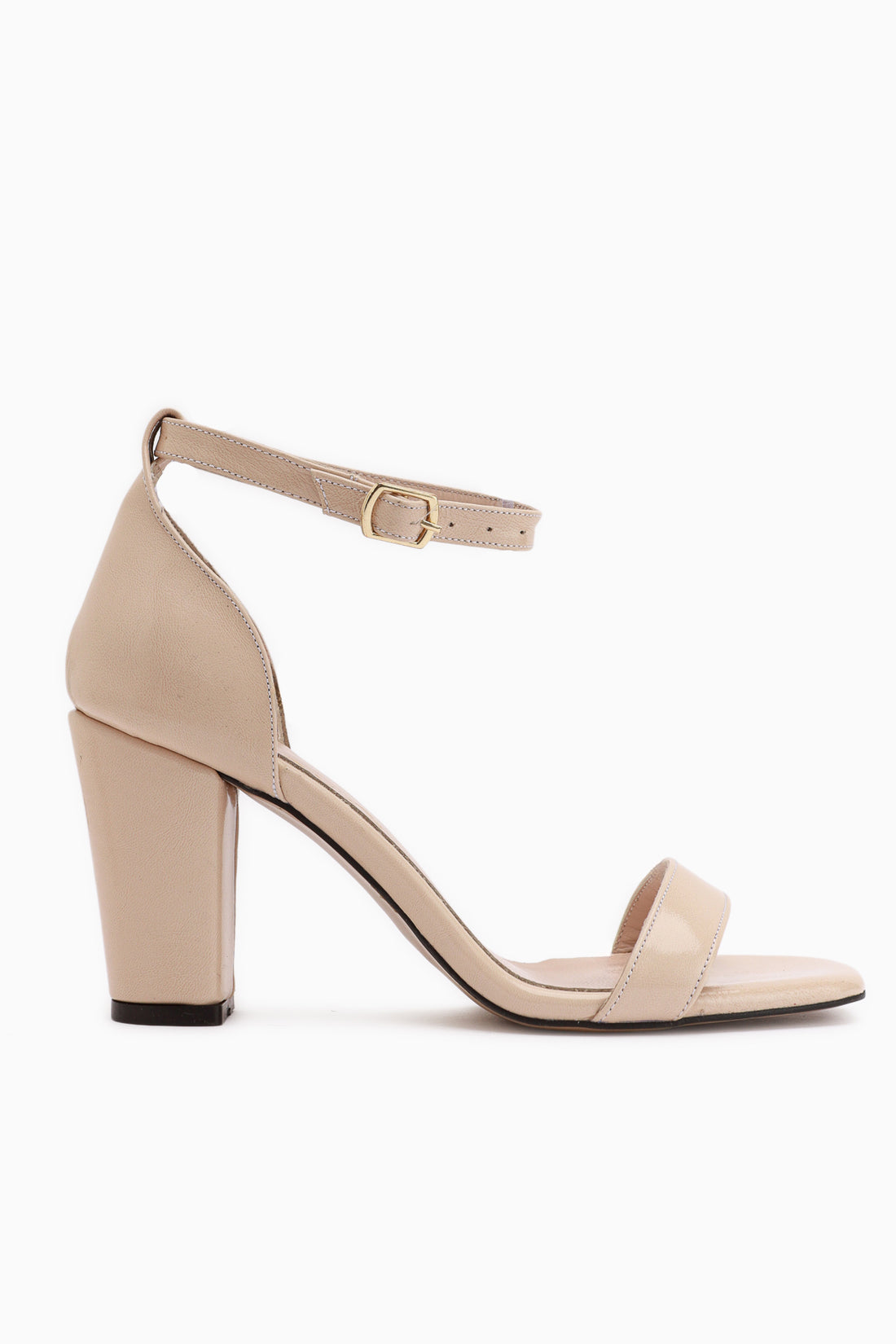 Erika Genuine Leather Beige Women’s Heeled Shoes