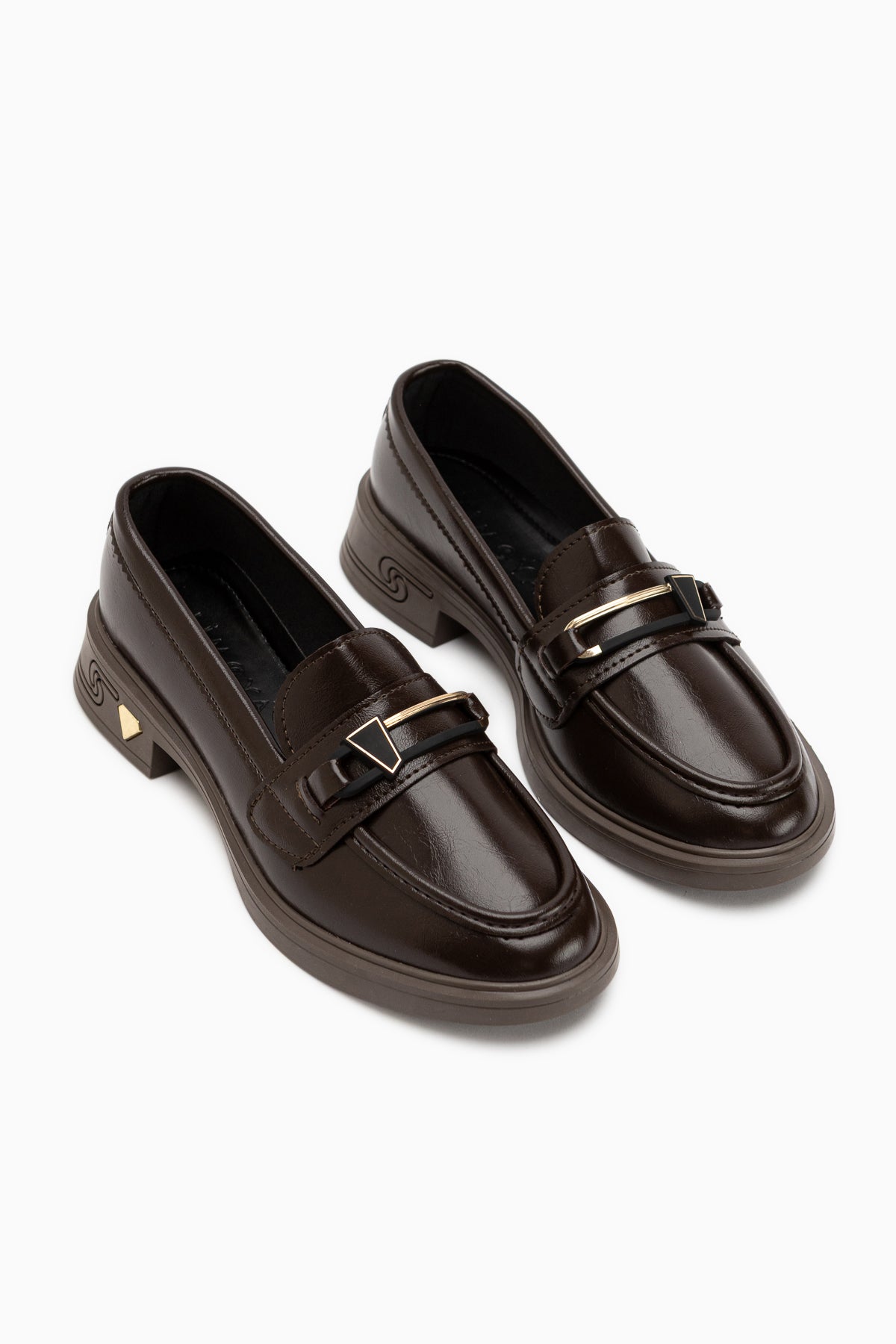 Emilia Brown Buckled Women’s Loafer Daily Shoes