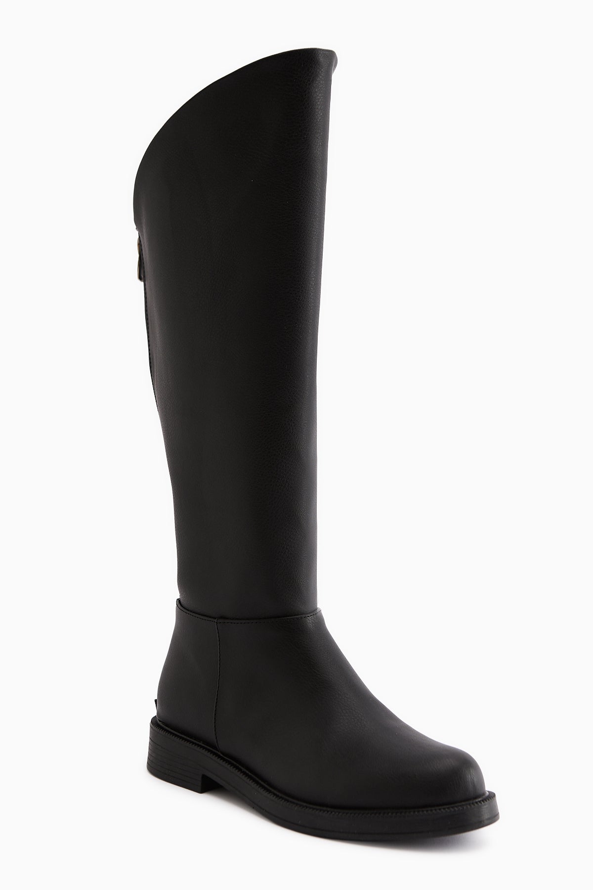 Gigi Black Foldable Fur-Lined Zippered Boots