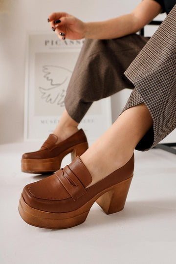 Candace Brown Platform Heeled Women's Shoe