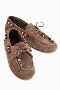 Liah – Genuine Leather Taupe Loafer (Women)