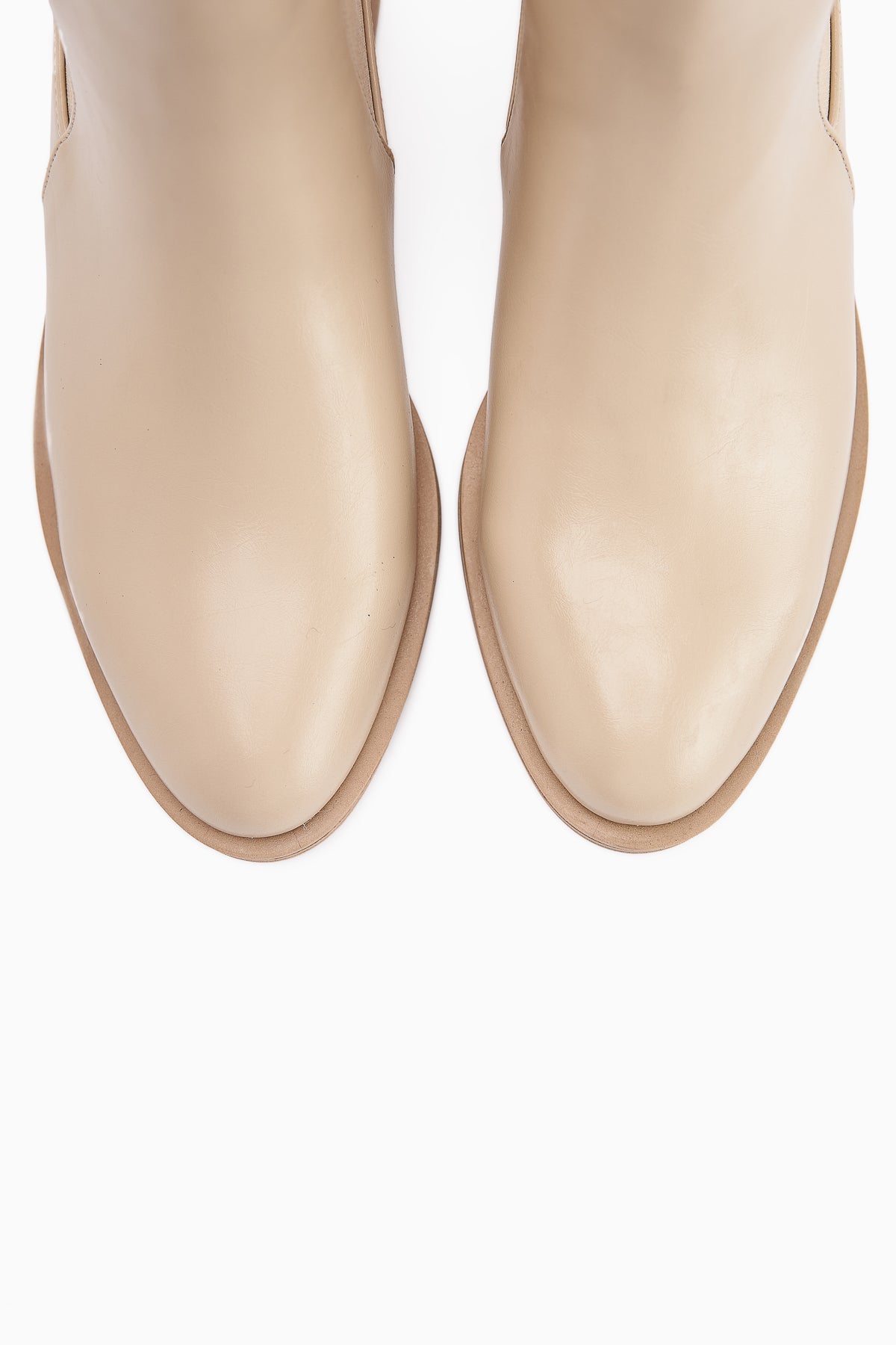 Juta Beige Elastic Pull-On Women's Boots