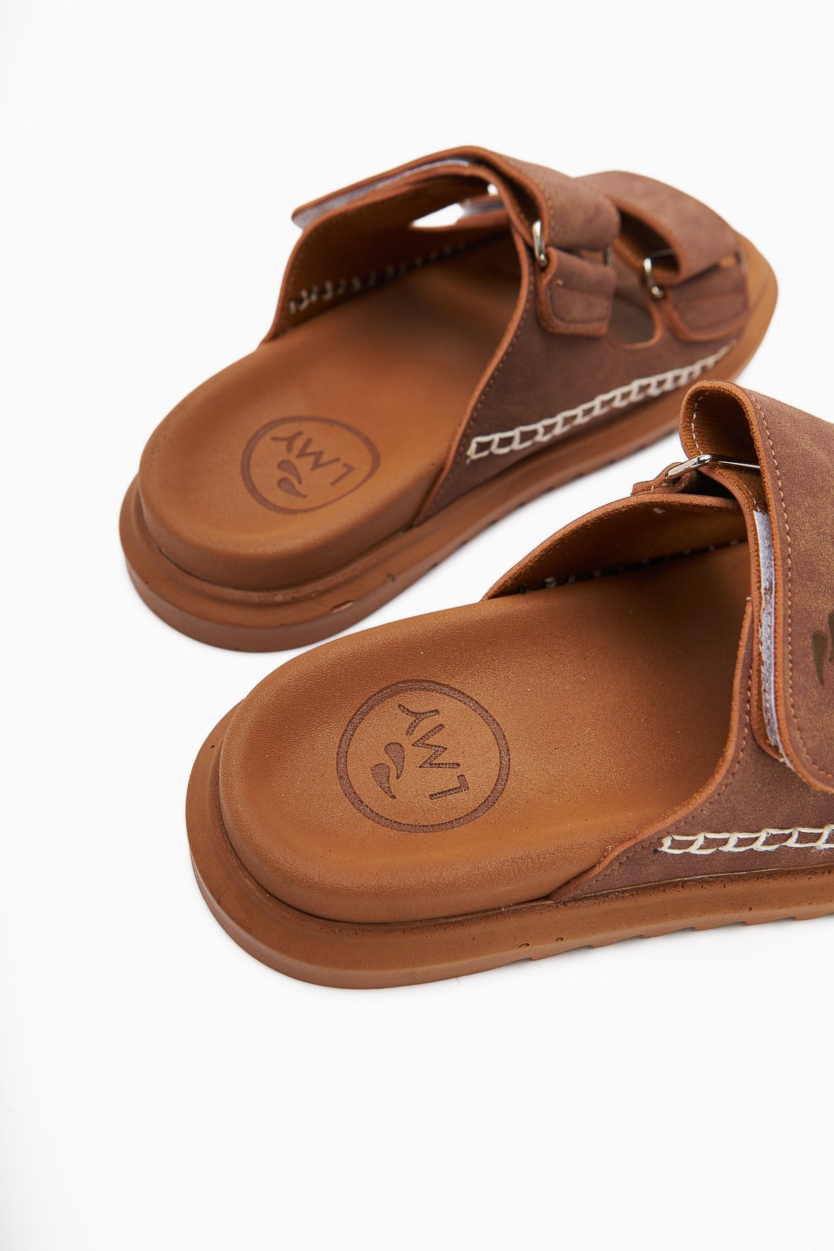 Yumi Women's Taba Slipper with Embroidery Detail and Double Strap