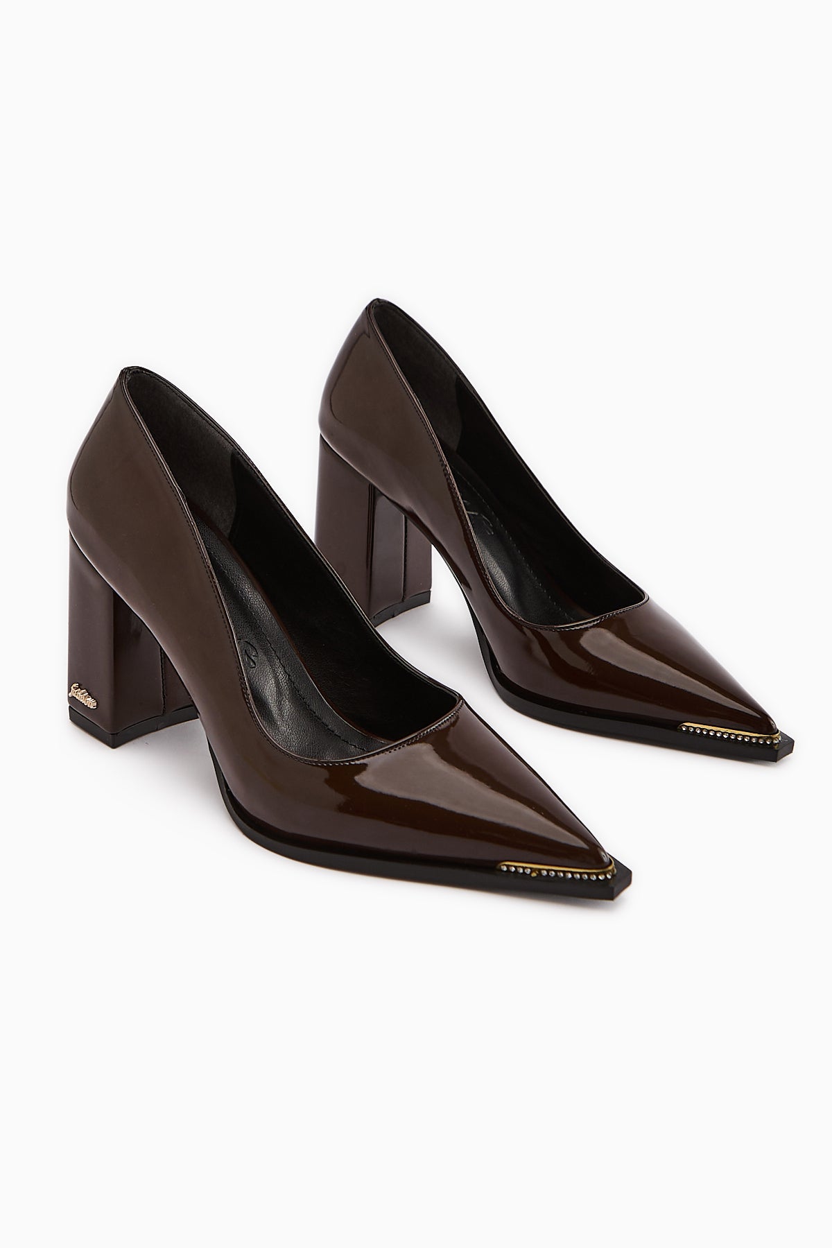 Bonny Coffee Thick Heeled Women's Shoe