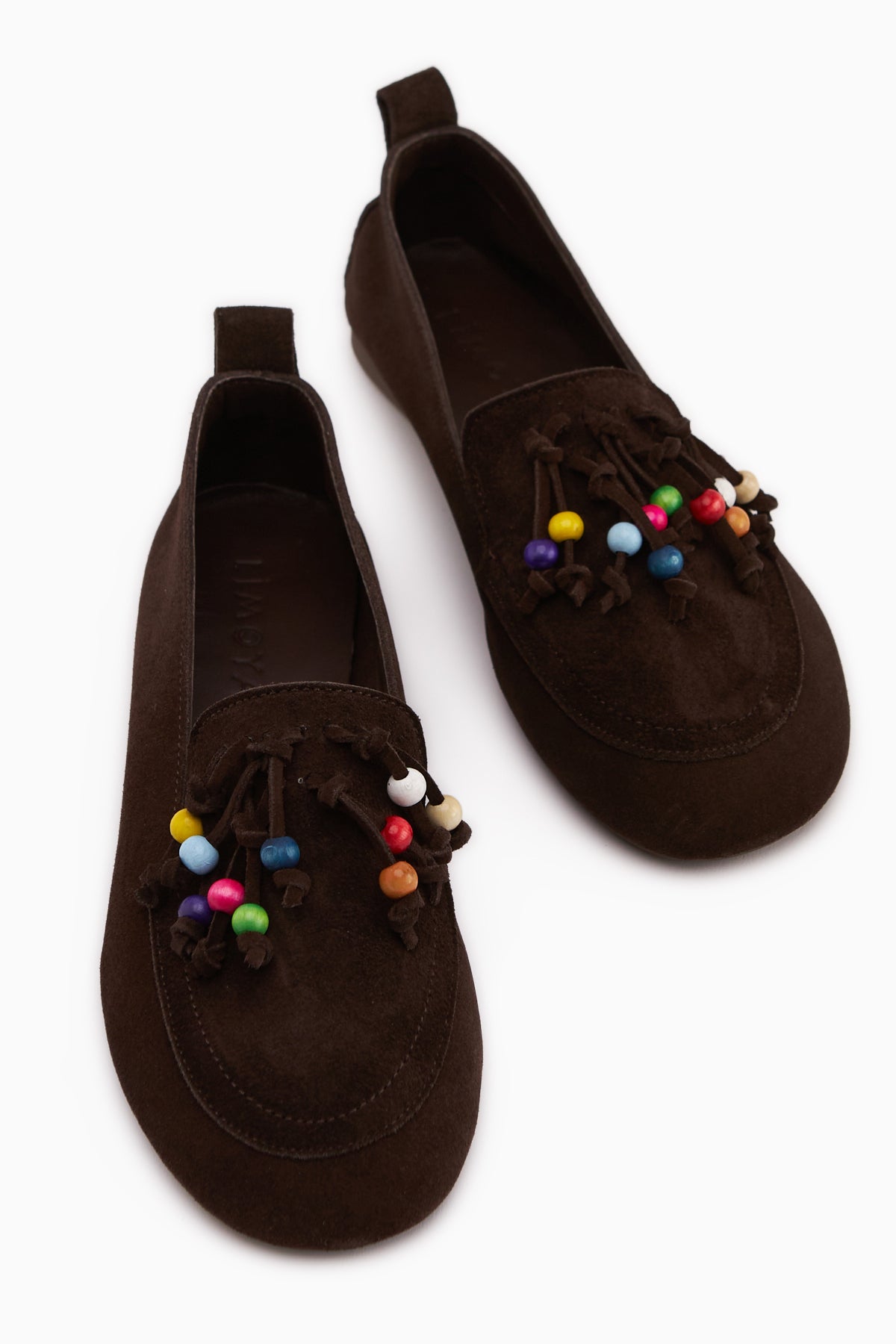 Benita Genuine Leather Brown Beaded Detailed Women’s Loafer