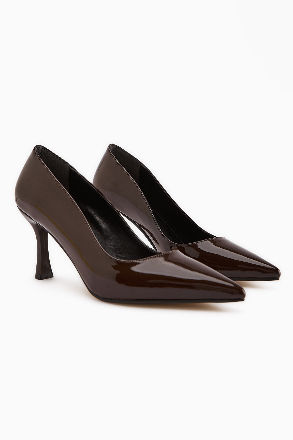 Dolly – Brown Patent Slim Heel Heeled Shoe (Women)