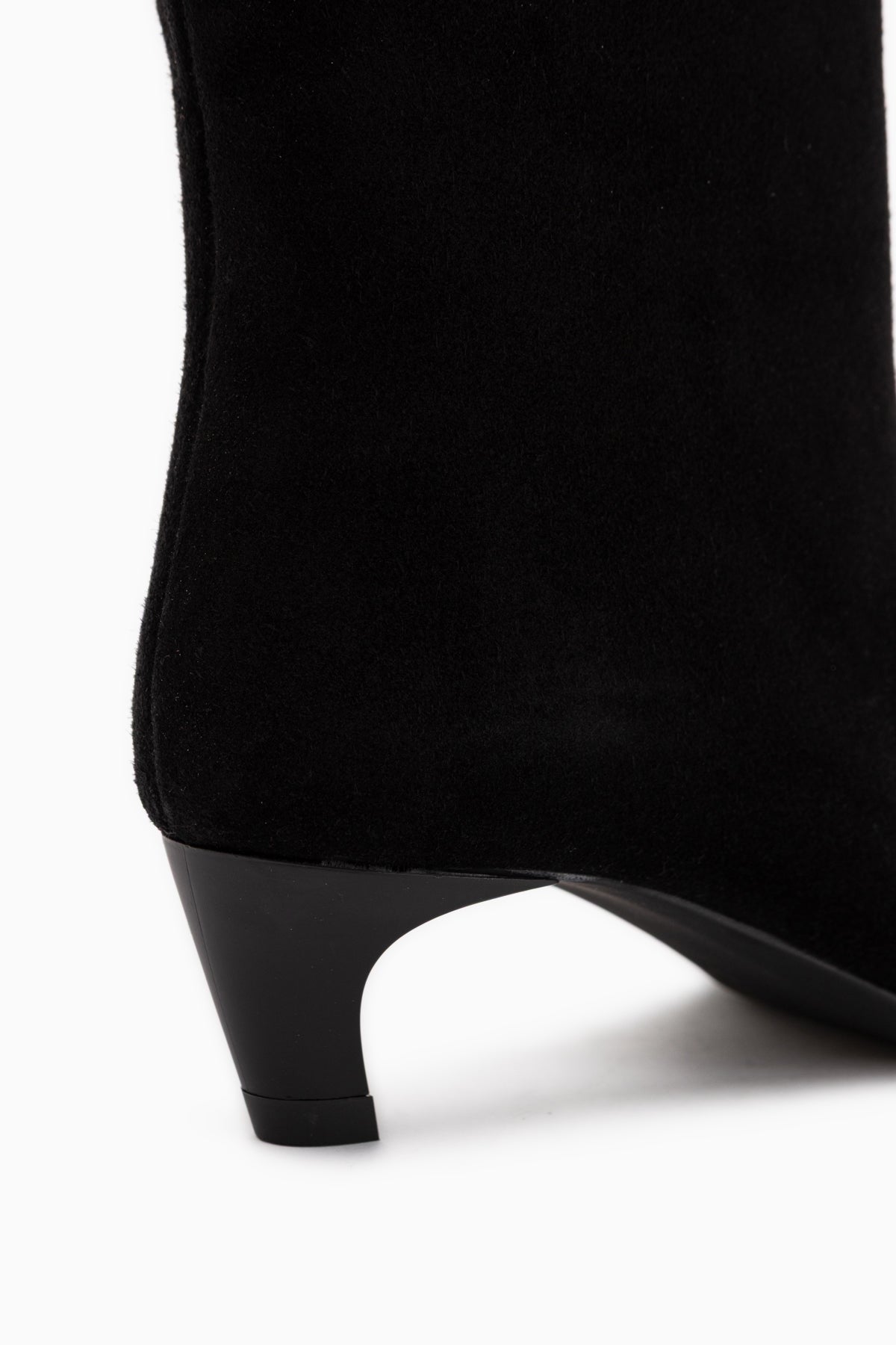 Gena Genuine Leather Black Suede Short Heeled Women’s Boots