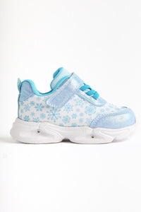 Denisa Blue Snow Themed Light-Up Baby Athletic Shoes
