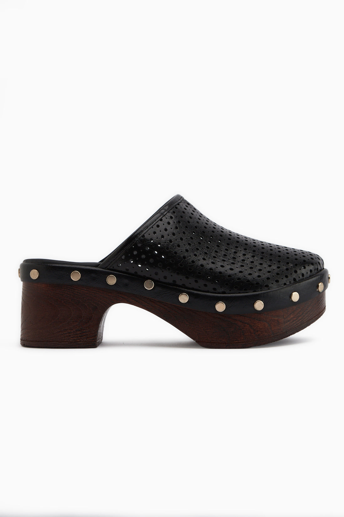 Dorita Black Platform Heeled Women’s Slippers