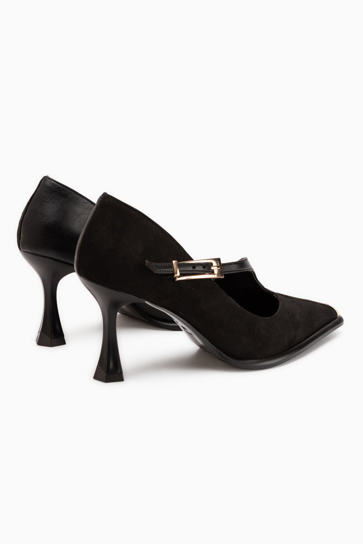 Cruse Black Belted Women’s Heeled Shoes