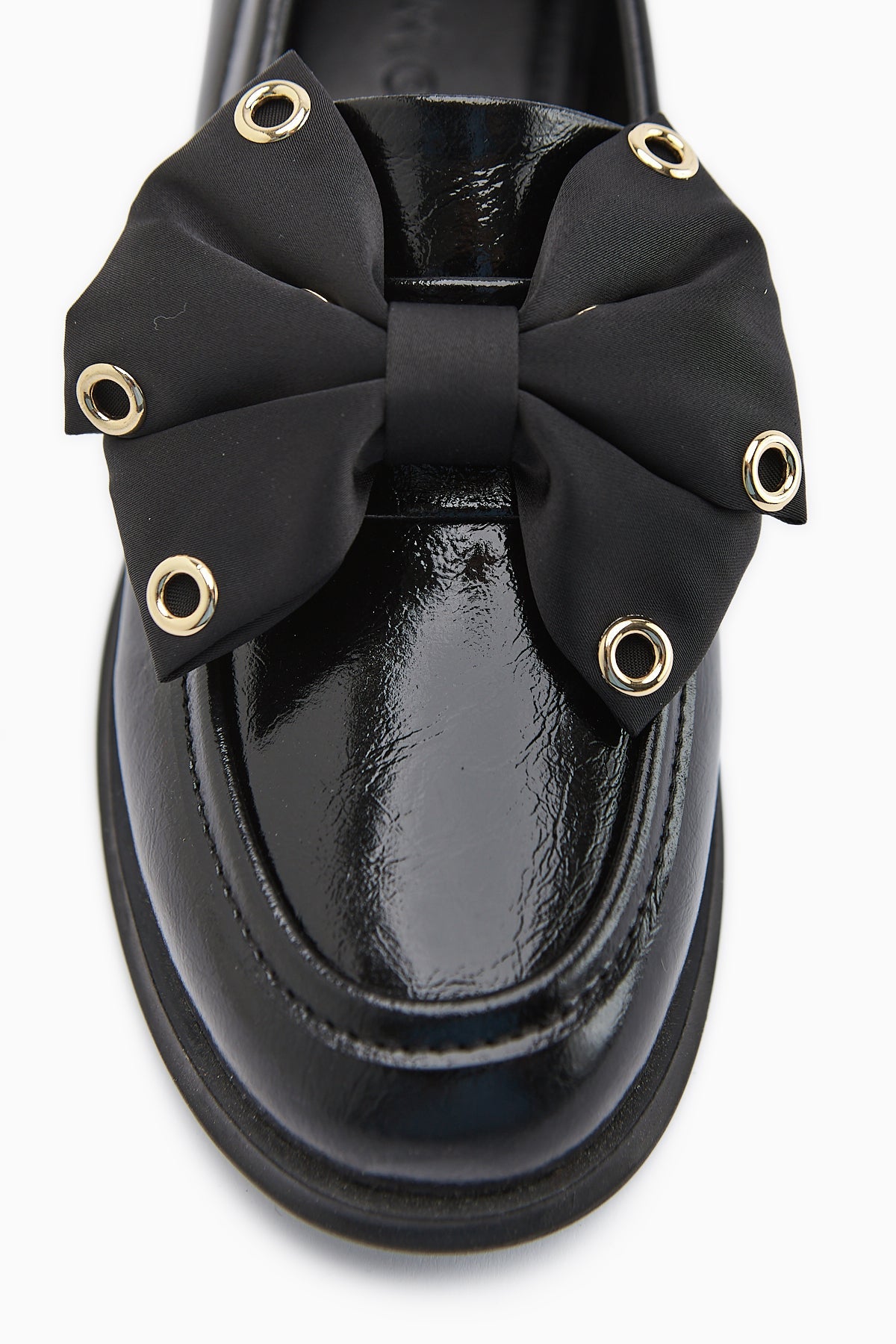 Ivet Black Bow Detailed Heeled Loafer Women's Shoe