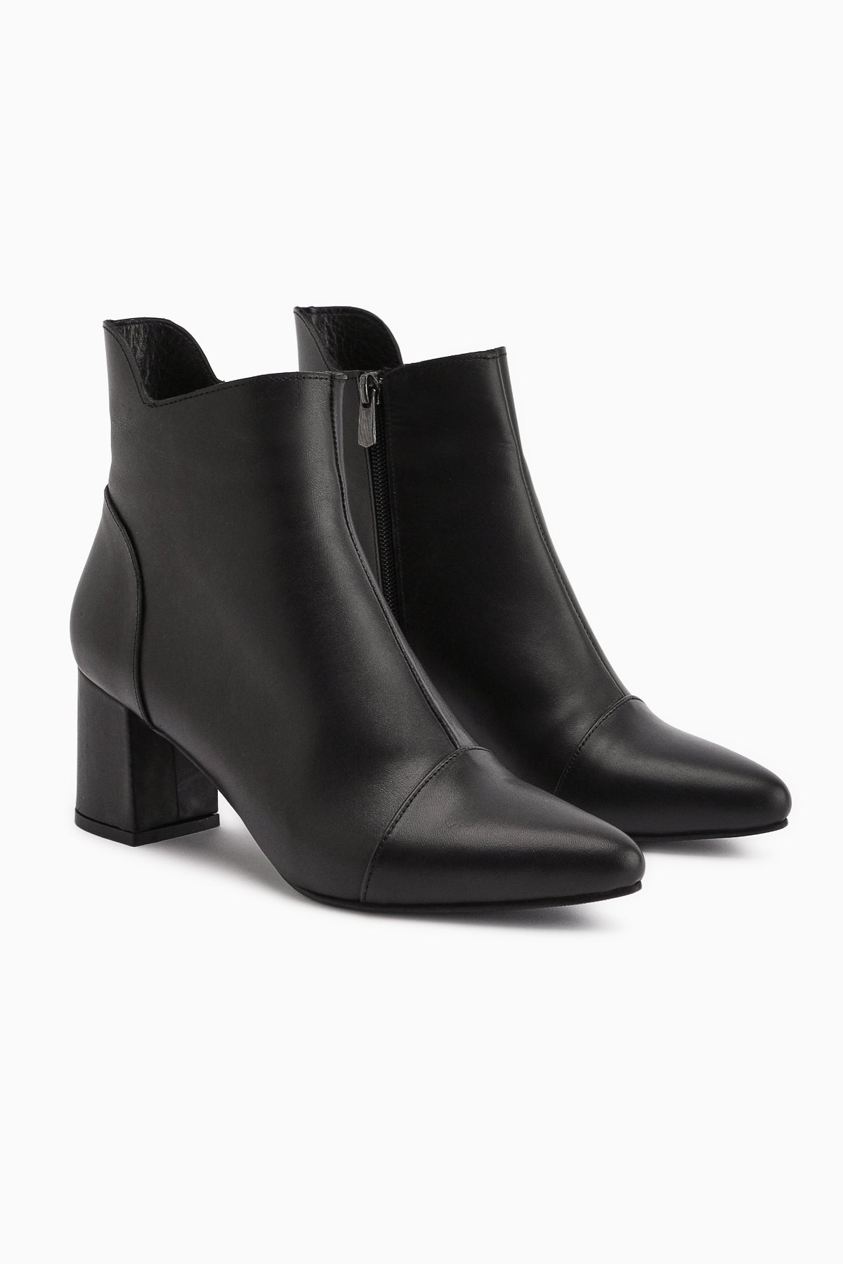Helia – Genuine Leather Black Heeled Boot (Women)