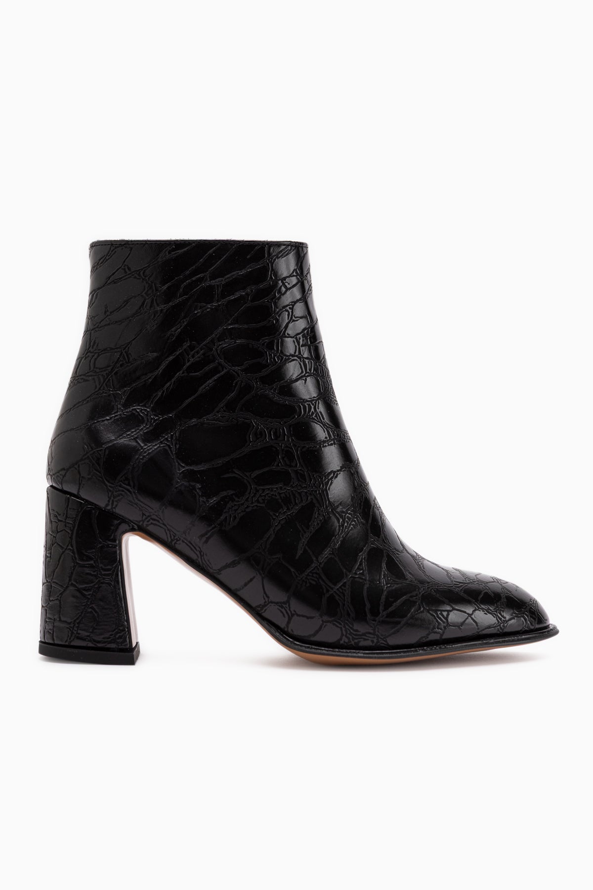 Marion Black Crocodile Patterned Women’s Boots