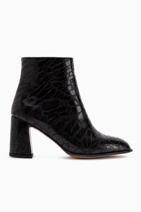 Marion Black Crocodile Patterned Women’s Boots