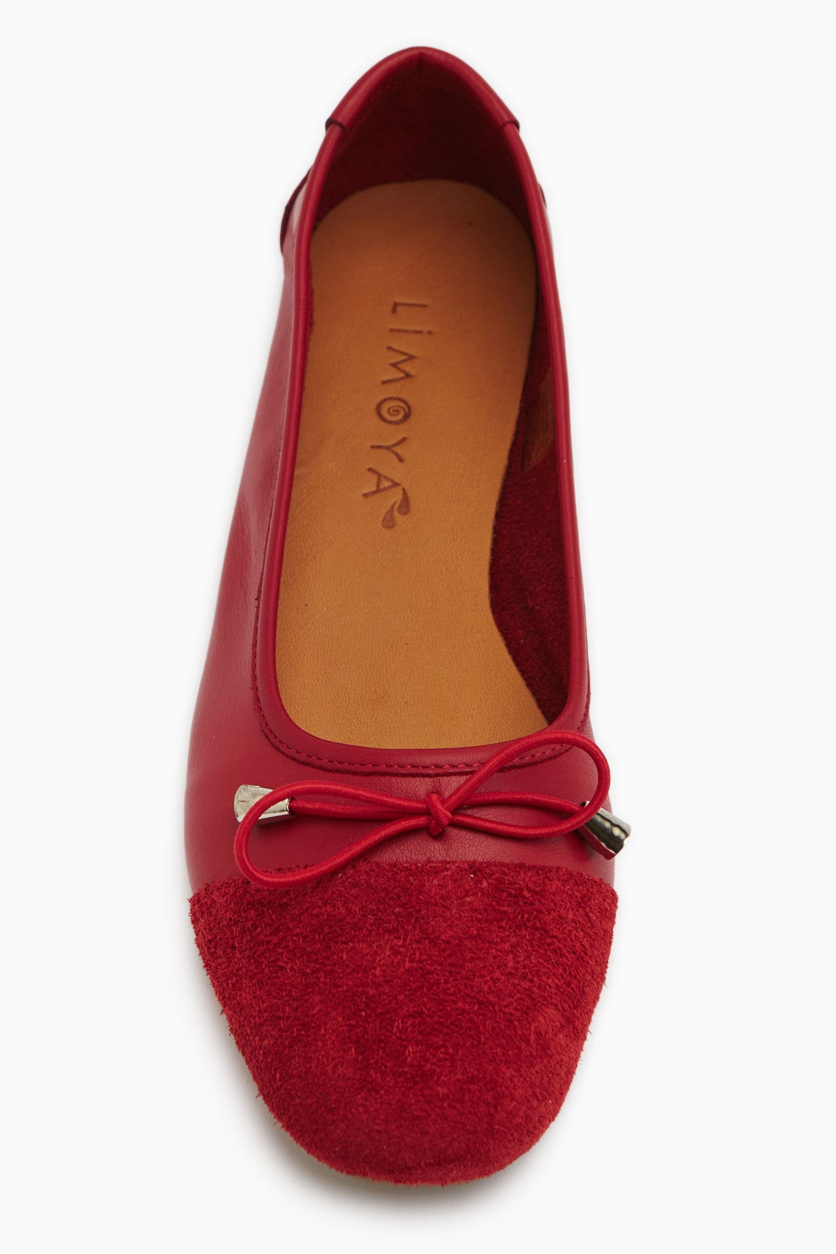 Anjela Genuine Leather Red Bow Detailed Women’s Ballet Flats