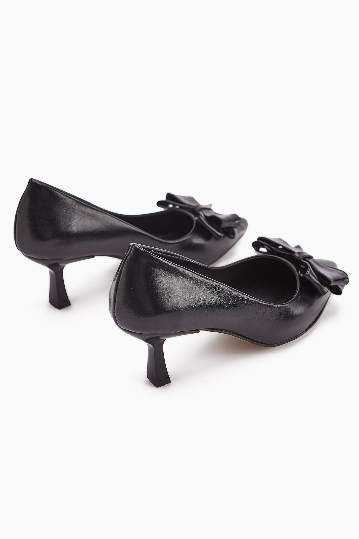 Denita Black Bow Detail Women's High Heels