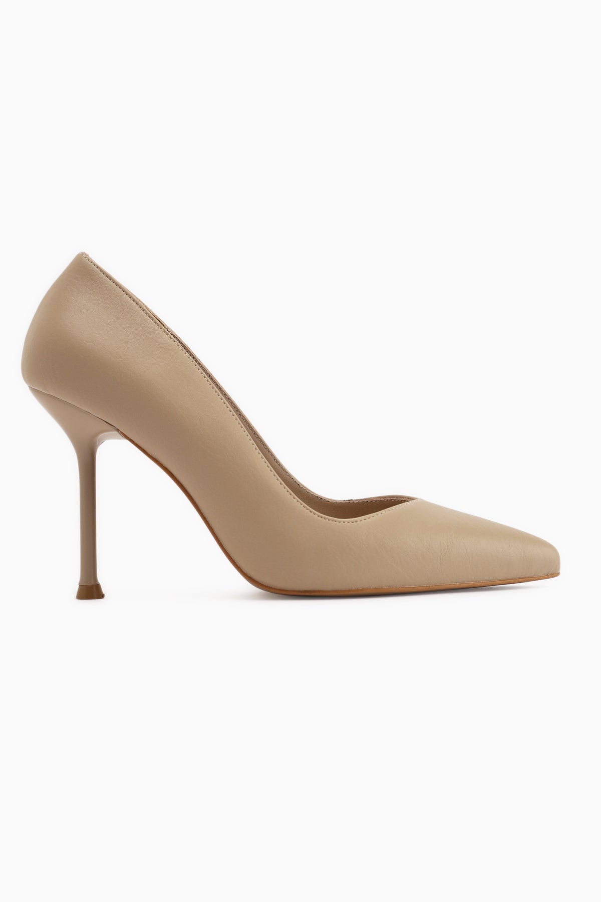 Arya – Genuine Leather Beige Stiletto Heeled Shoe (Women)