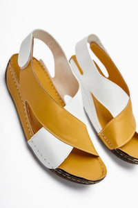 Margit – Mustard Cross-Strap Sandal (Women)