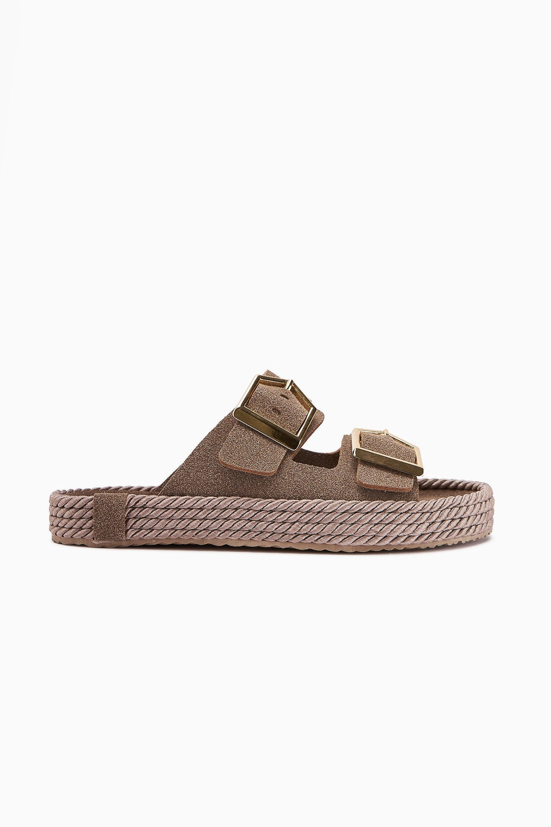 Horia Women's Double-Strap Woven Sole Slippers in Vizon