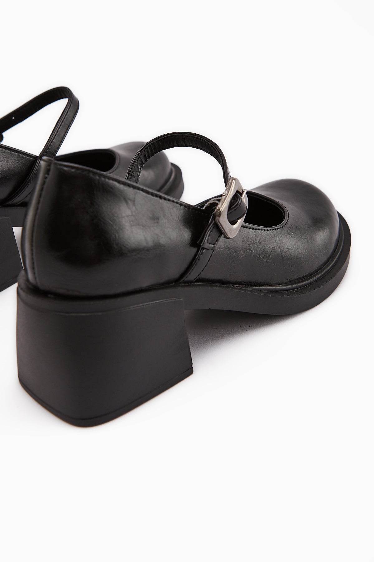 Mirka Black Strapped Women's Loafer Shoe