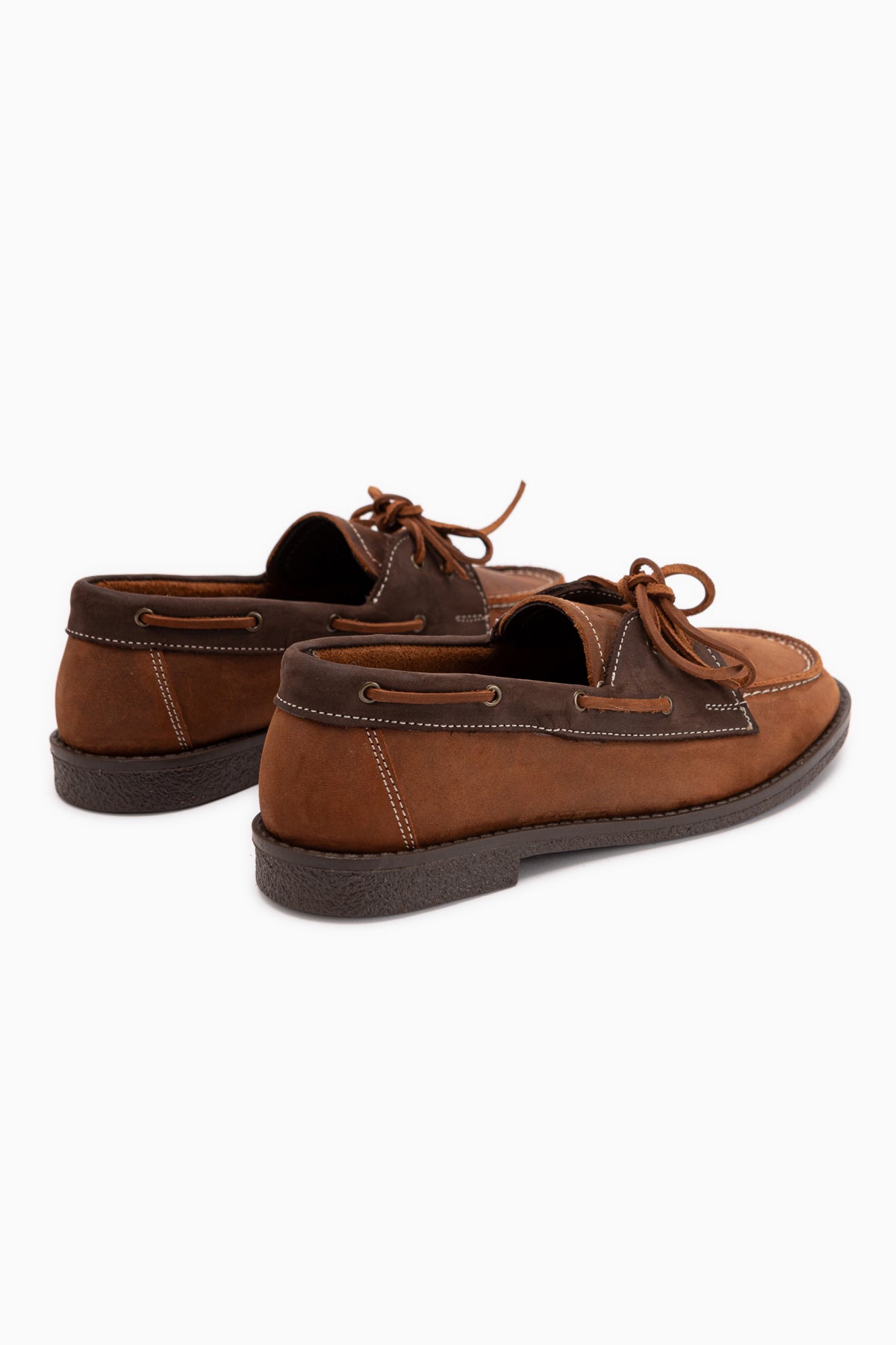 Genuine Leather Janica Tan Lace-Up Women’s Moccasin Shoes