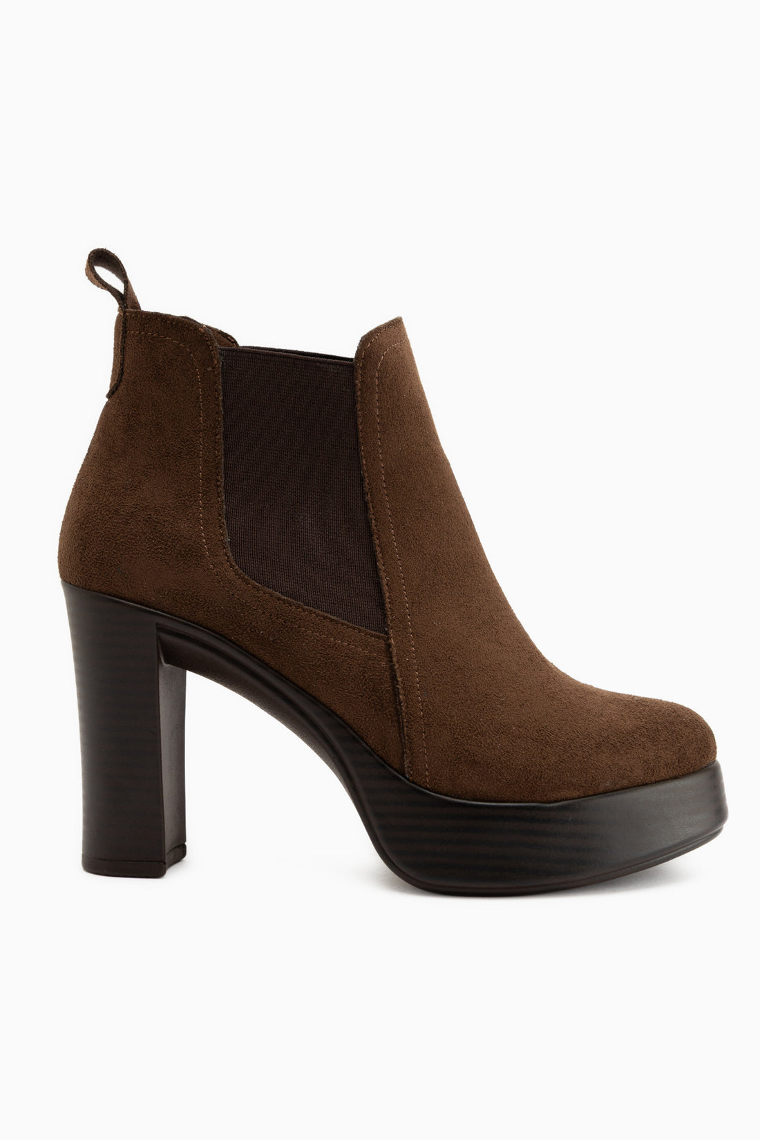 Mersa Coffee Suede Platform Heeled Women’s Boots