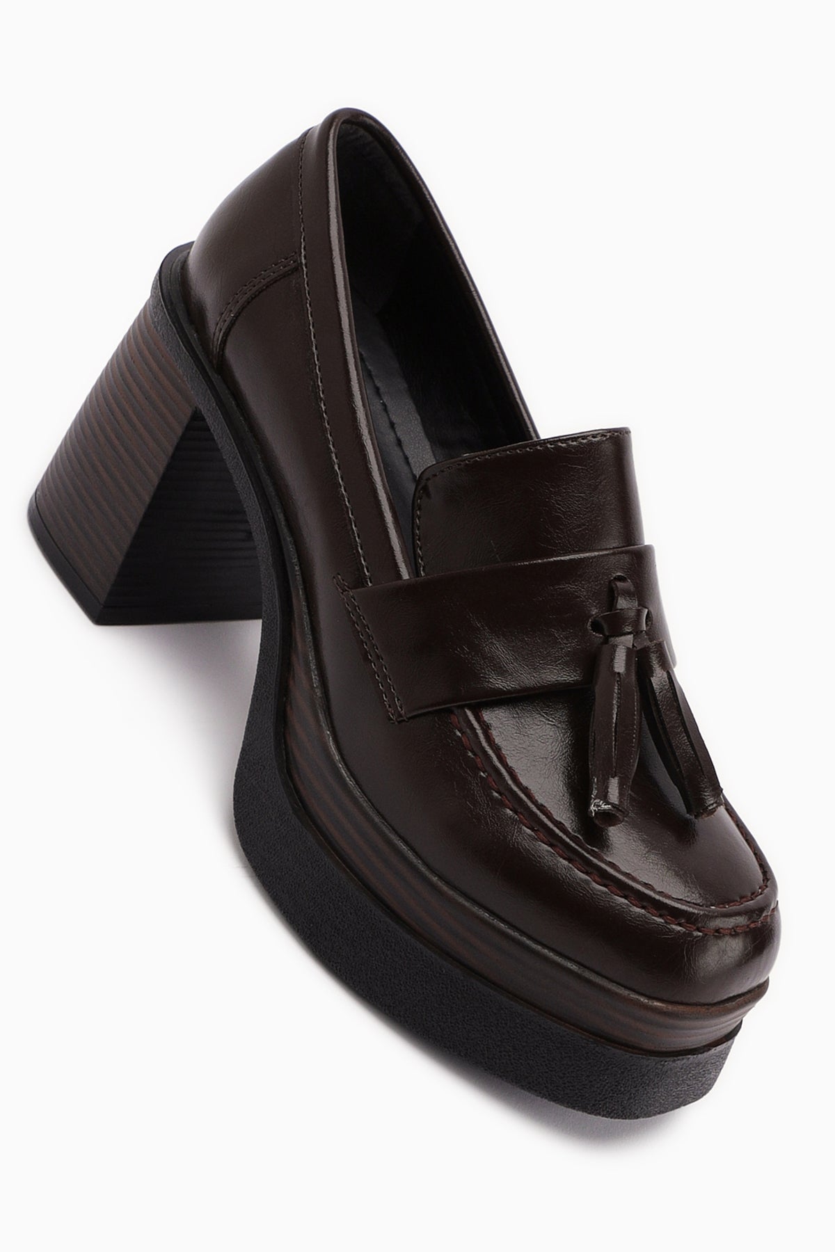 Juni – Brown Platform Heel Casual Shoe (Women)