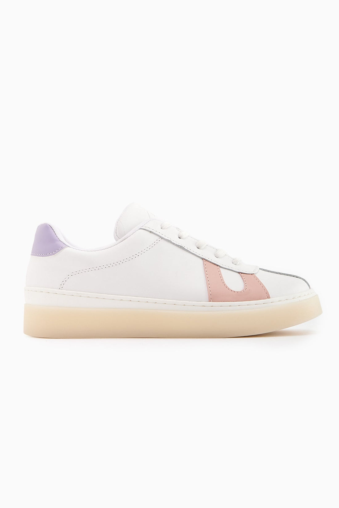 Eddie Genuine Leather White Powder Women's Sneaker