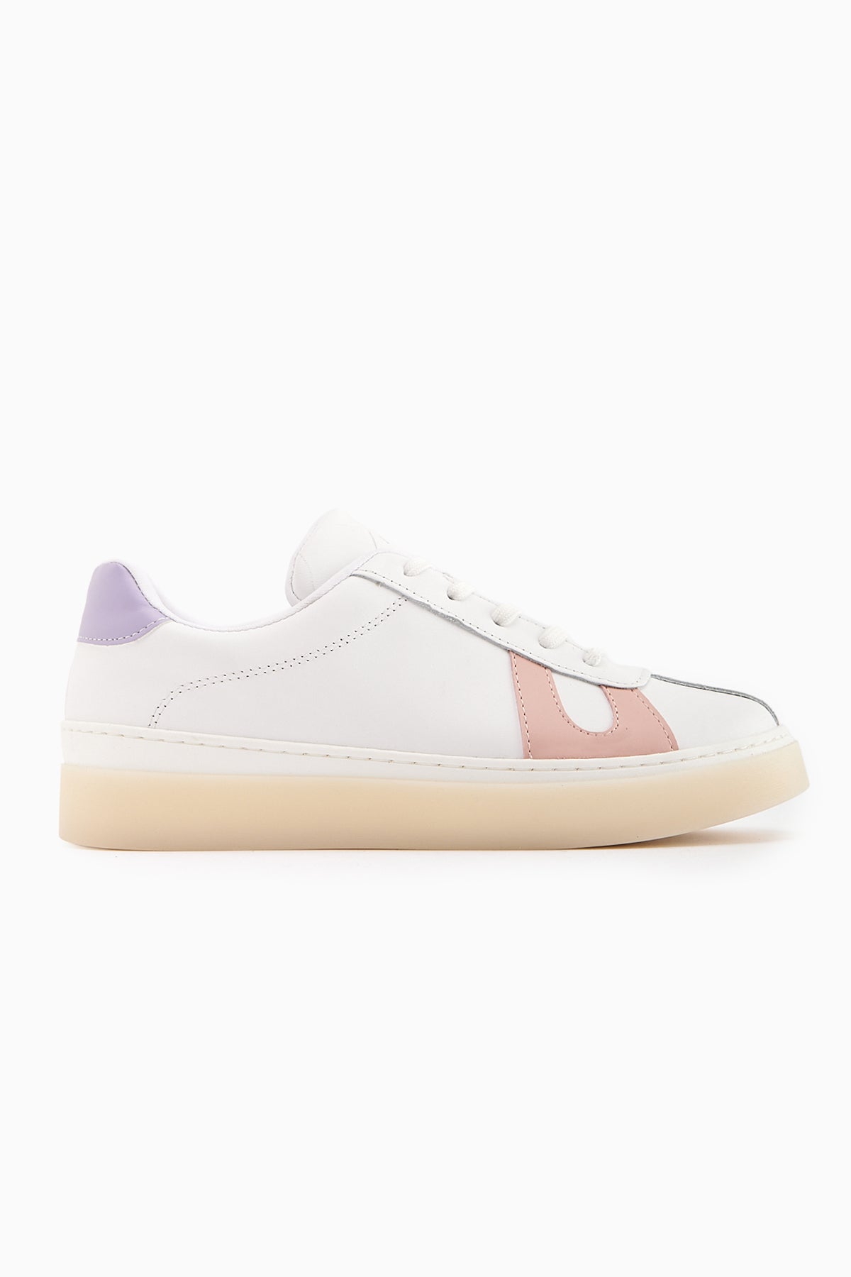 Eddie Genuine Leather White Powder Women's Sneaker