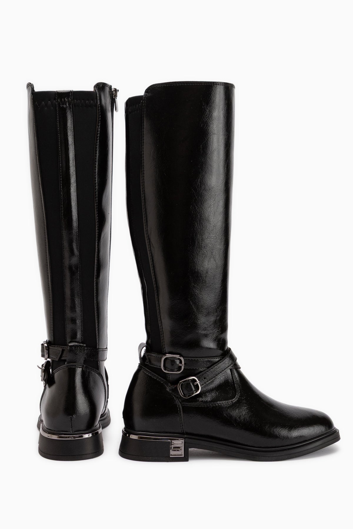Janell Black Belt Detailed Women’s Boots
