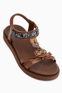 Louis Tan Buckle Detailed Women’s Sandal