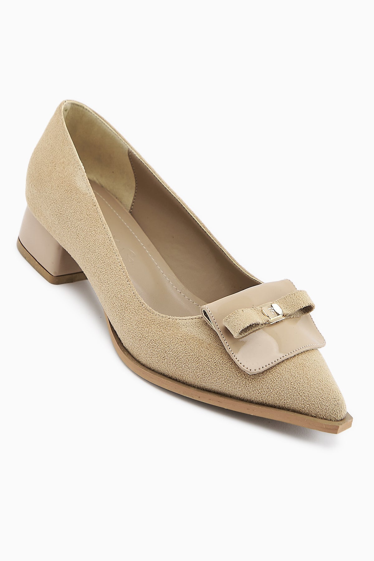Boel – Nude Suede Buckle Short-Heel Shoe (Women)