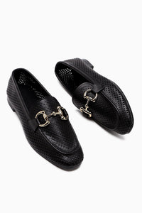 Gazali – Black Buckle-Detail Ballet Flat (Women)