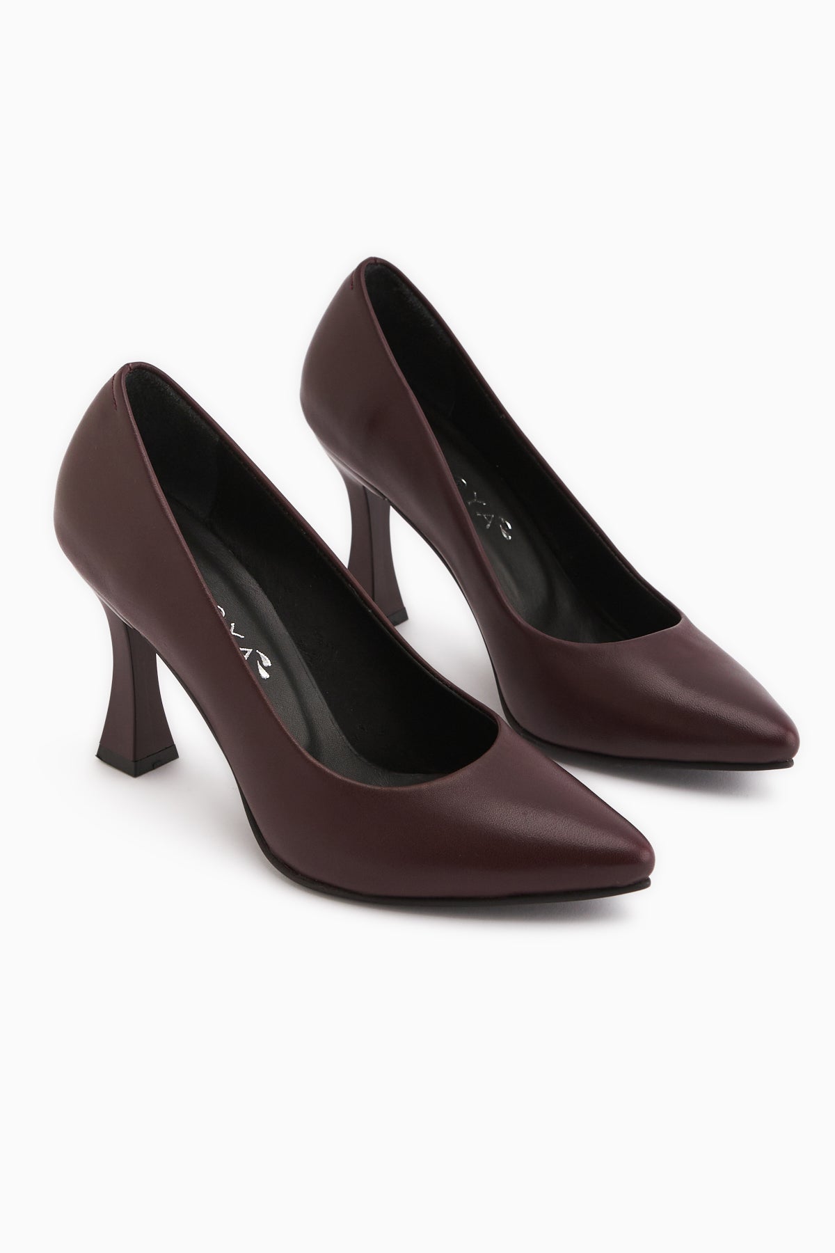 Helen Genuine Leather Burgundy Women’s Heeled Shoes Stiletto