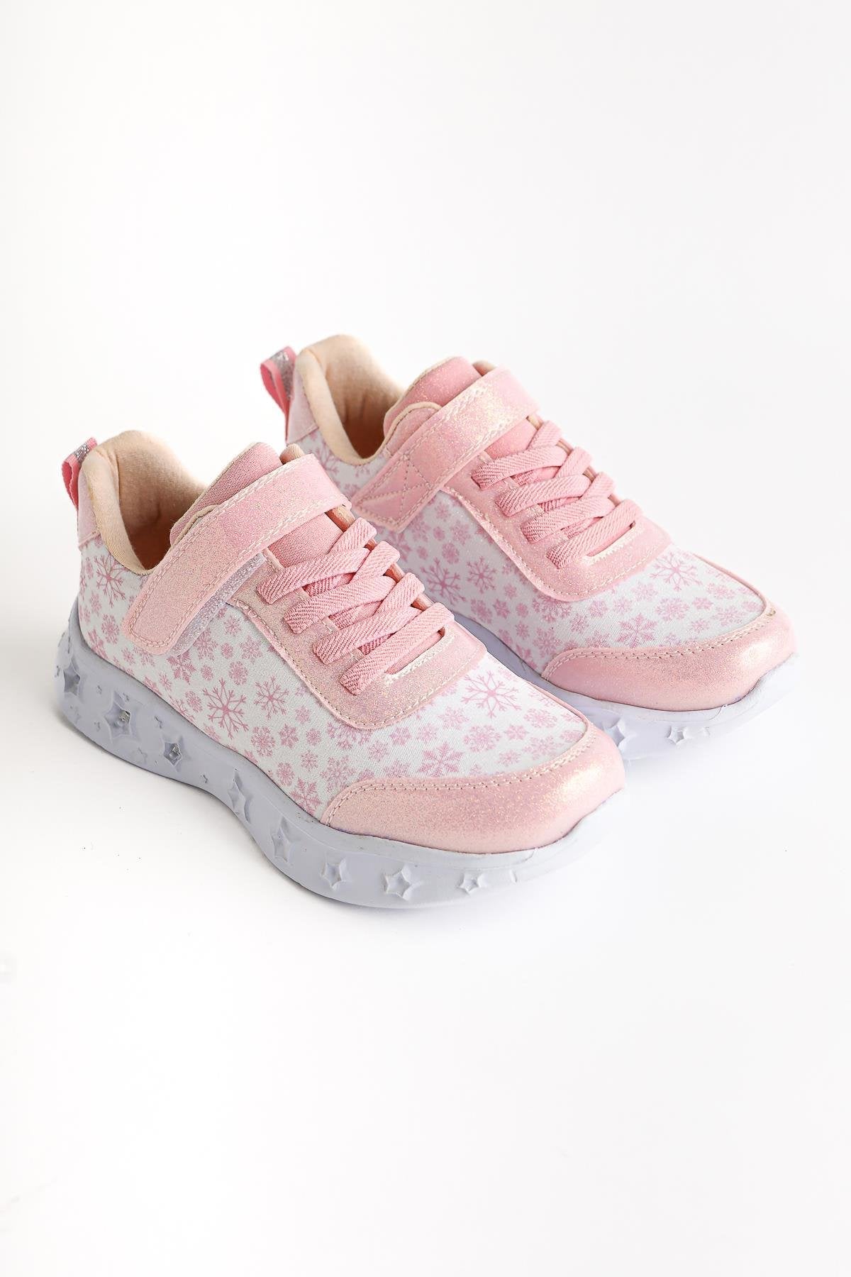 Denisa Powder Snow Themed Light-Up Kids' Sneakers