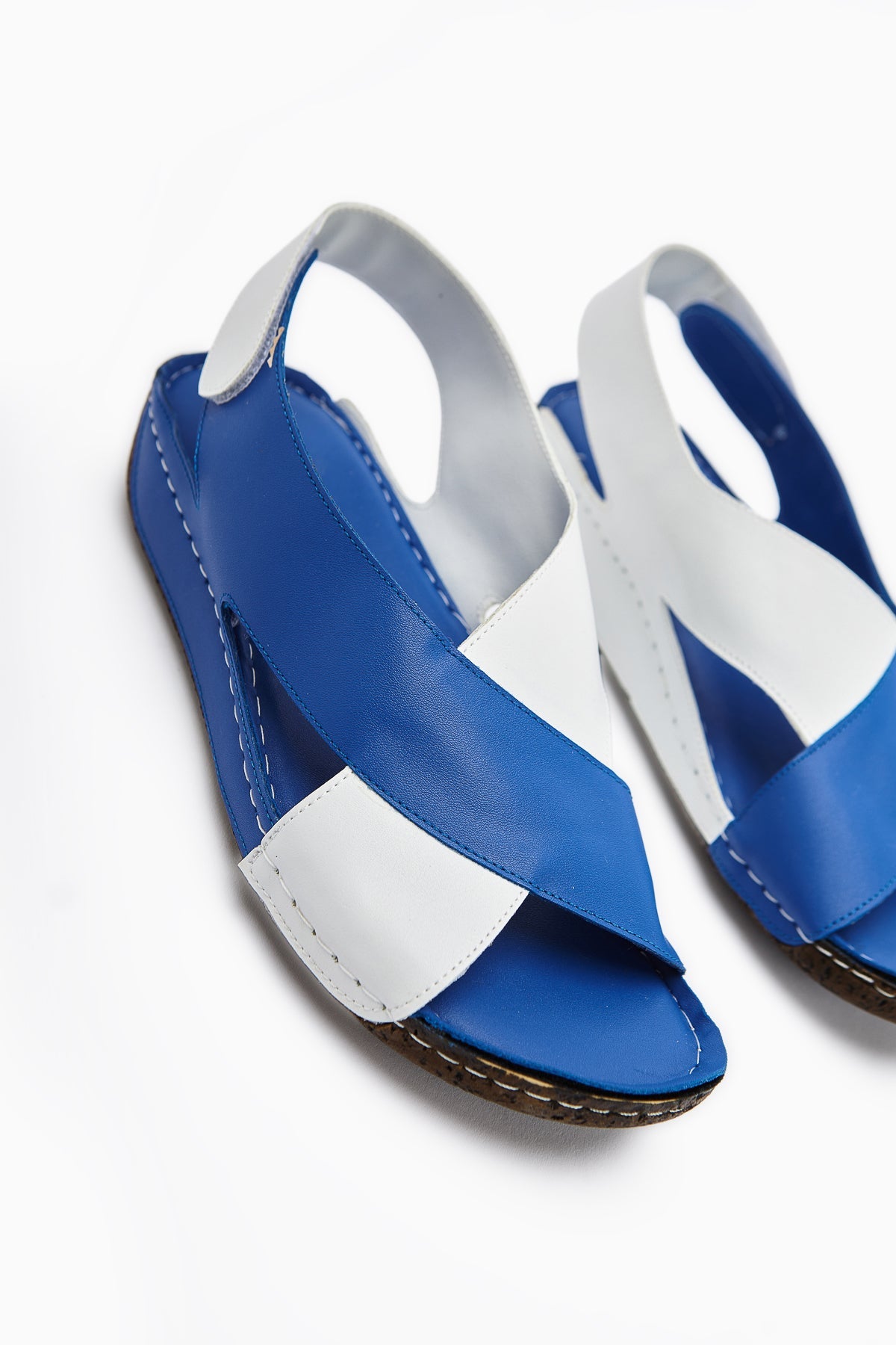 Margit – Royal Blue Cross-Strap Sandal (Women)