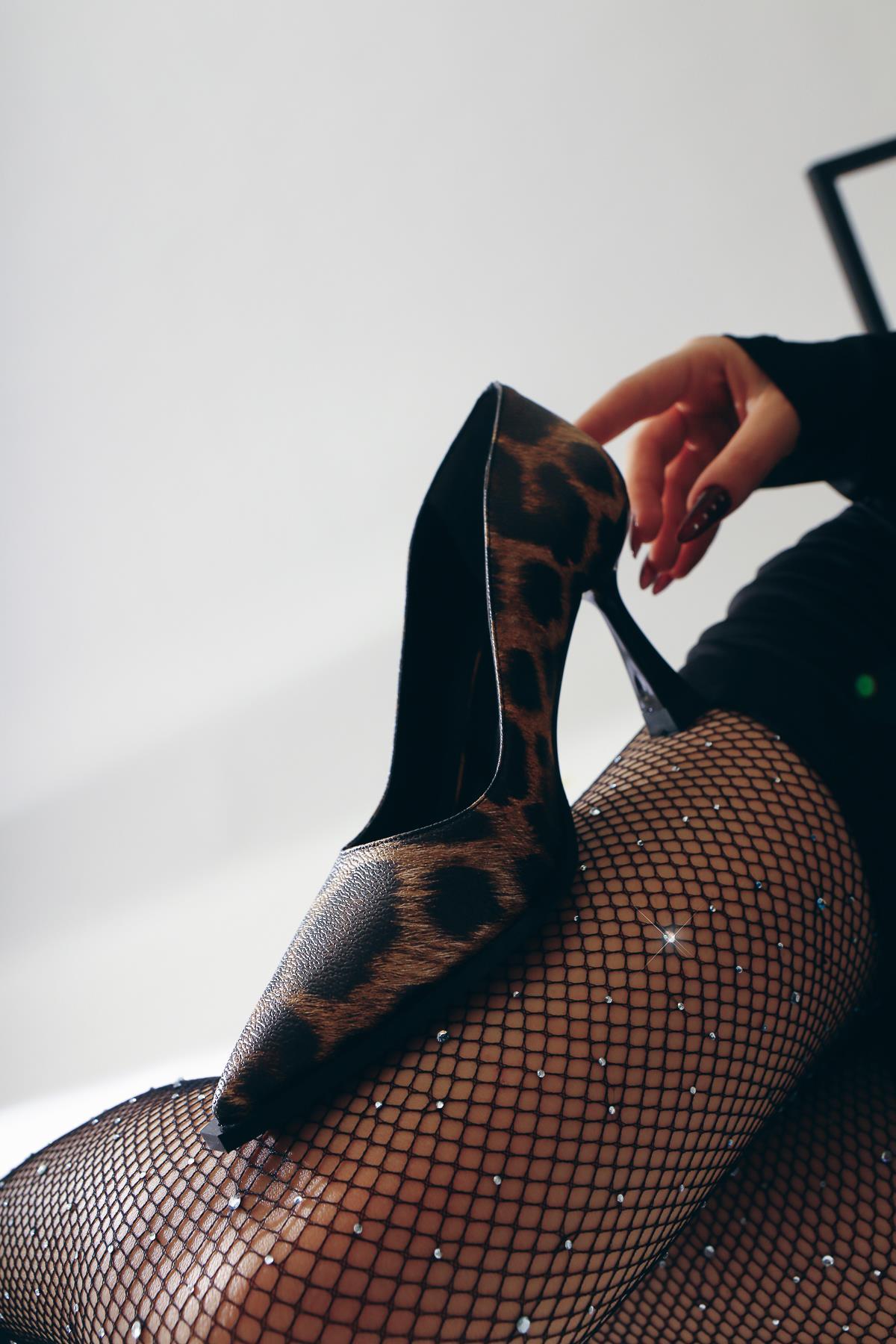 Shelby Leopard Print Pointed Toe Heeled Shoes