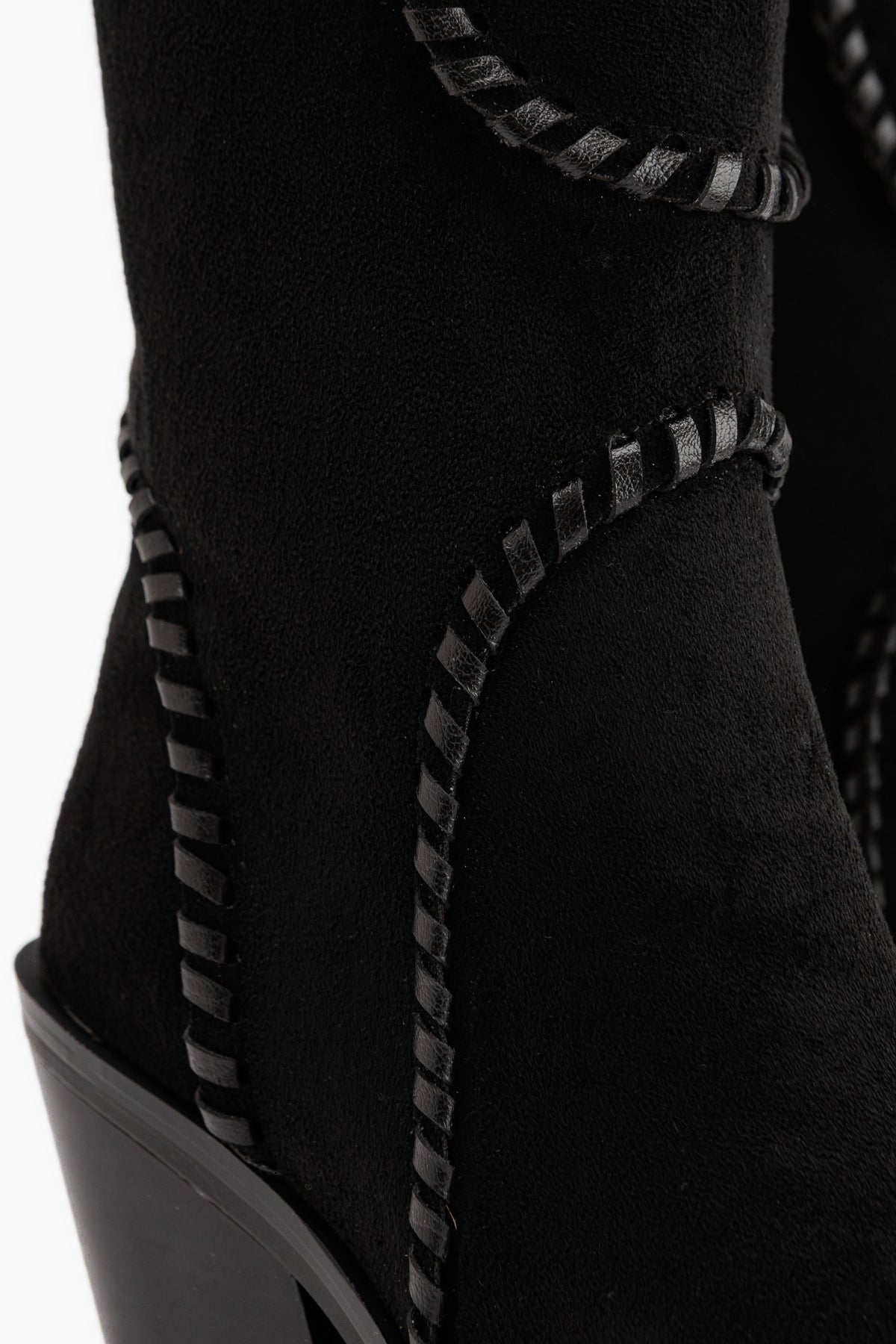 Gertie Black Suede Stitch Detailed Women’s Boots
