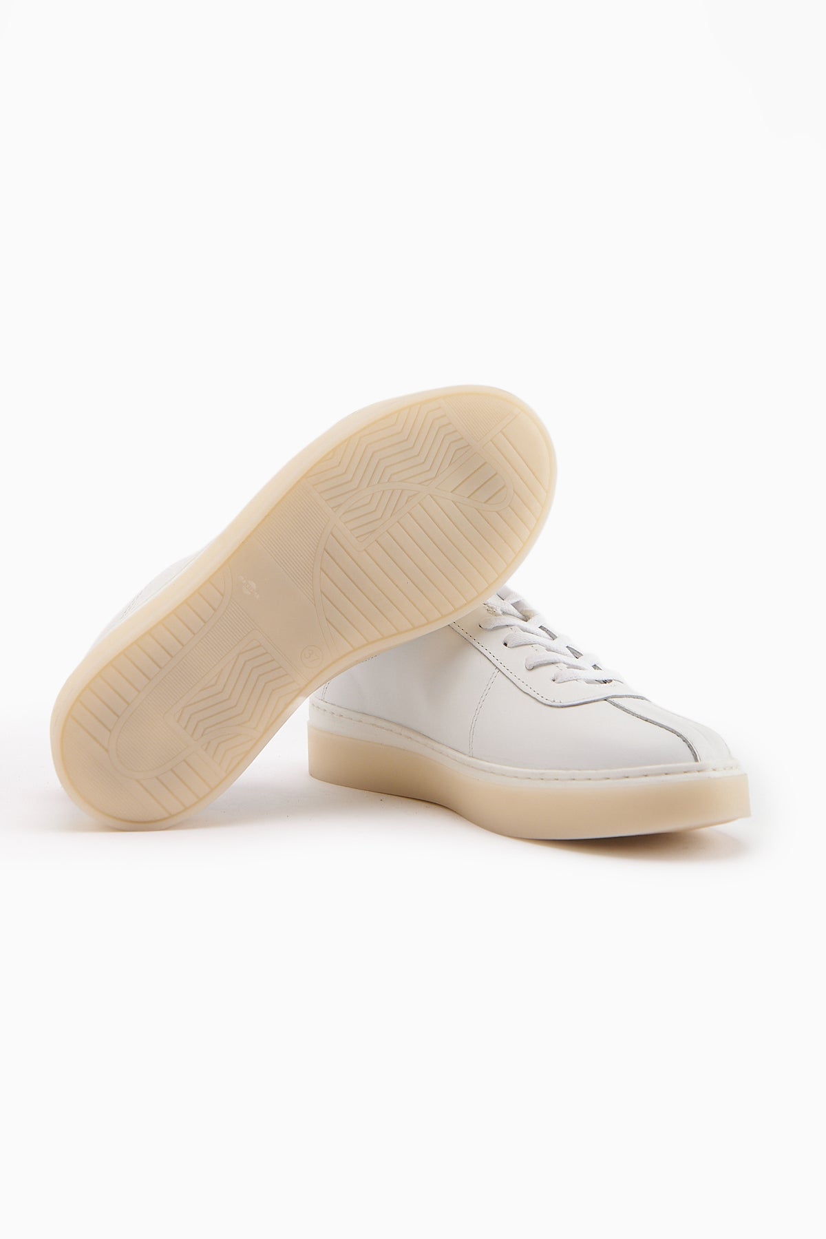 Eddie Genuine Leather White Yellow Sneaker Women's Shoe