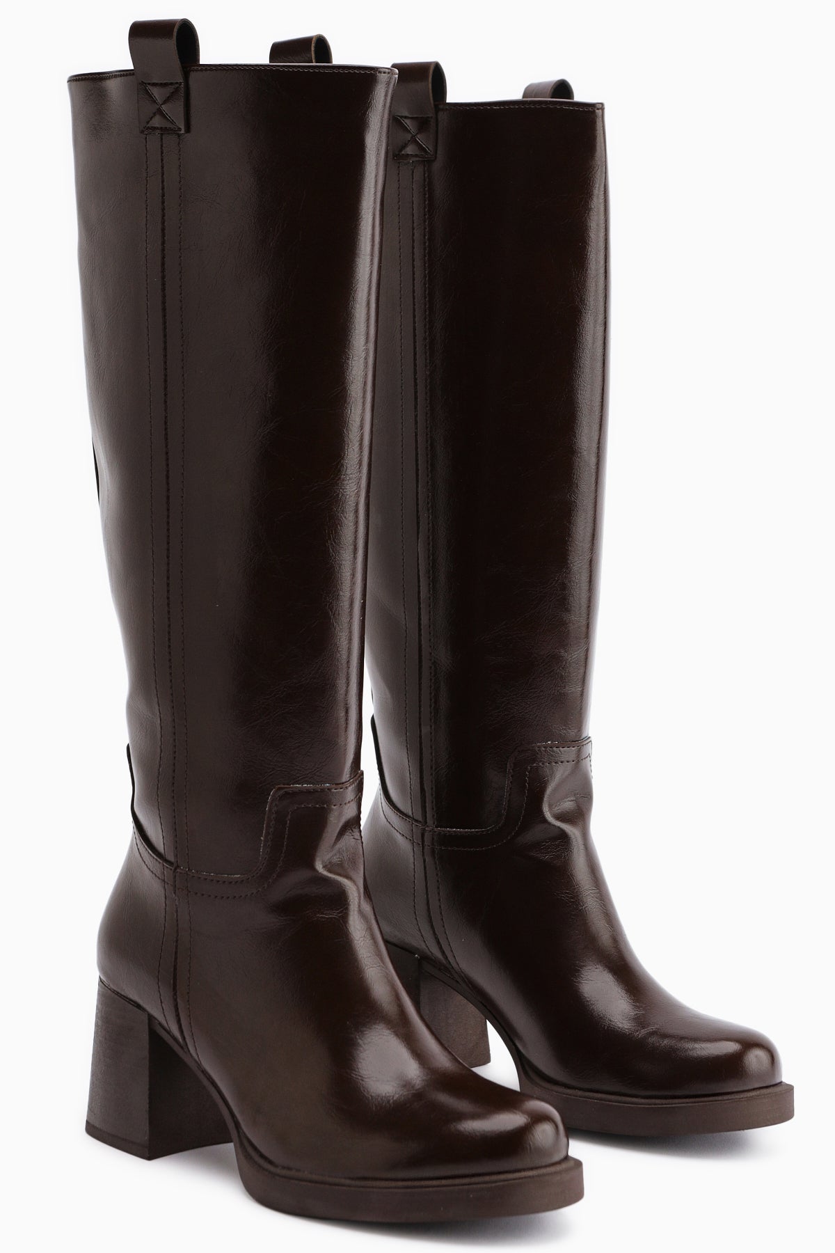 Celine Coffee Heeled Women's Boot