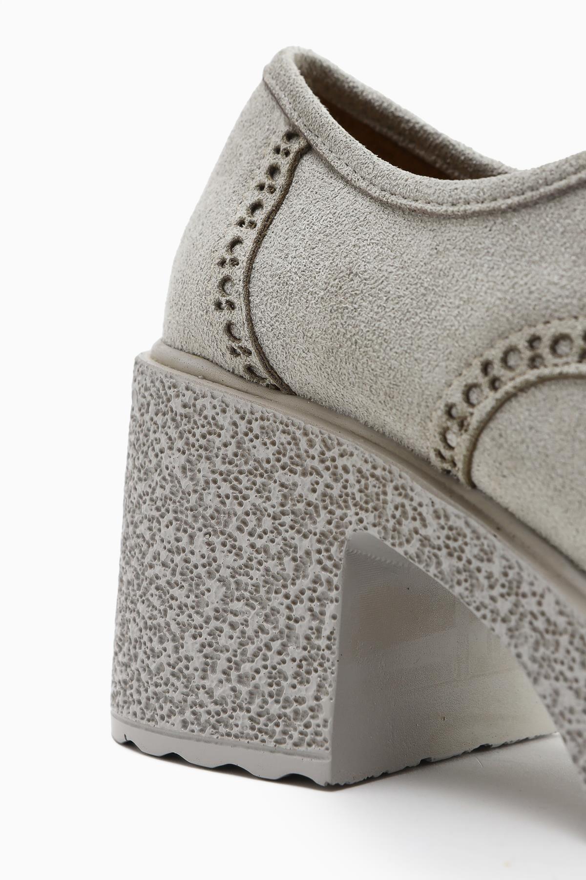 Lenie Ice Suede Laser Cut Detailed Everyday Women's Shoe