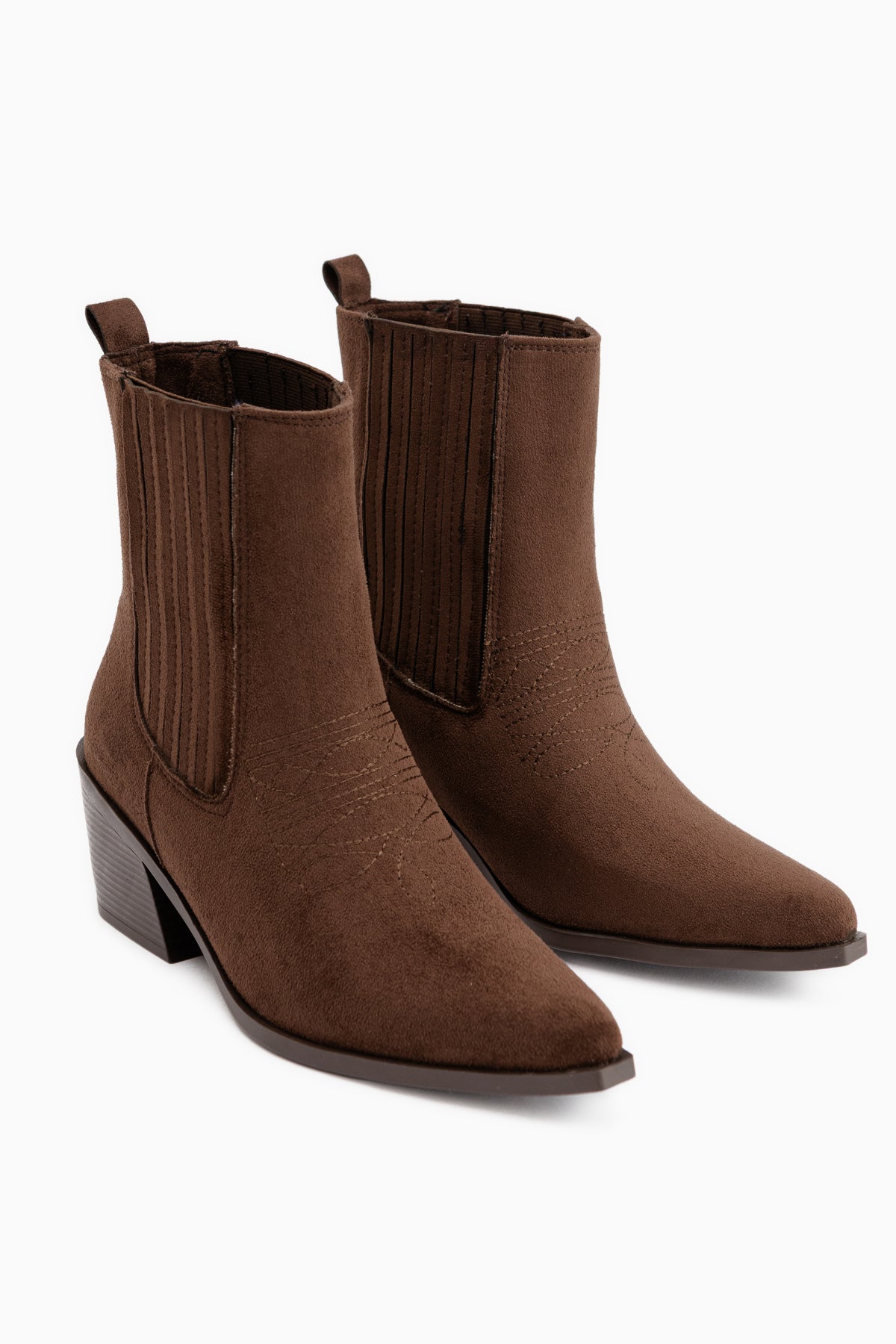 Elvia Brown Suede Elastic Women’s Boots