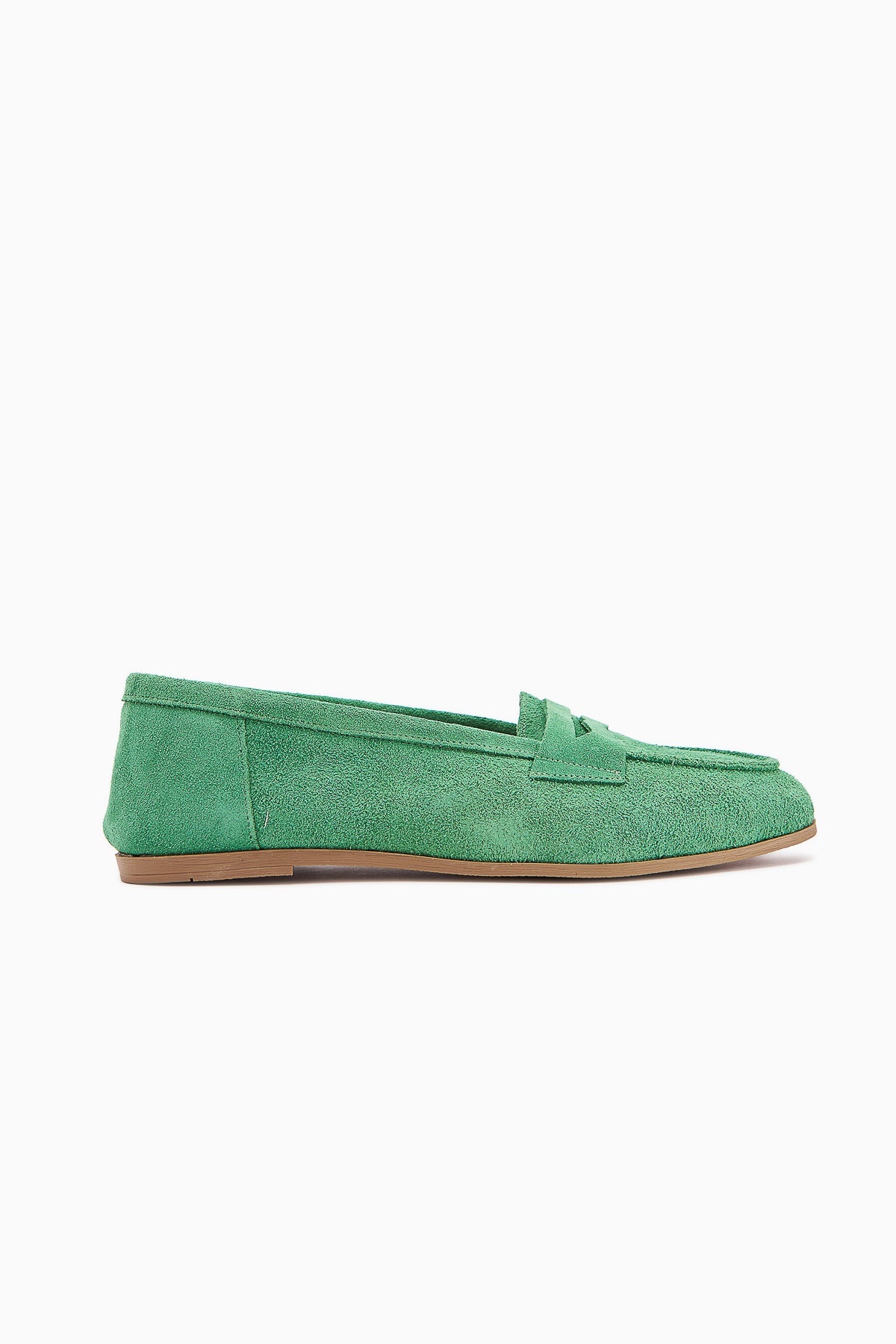 Solina Genuine Leather – Green Suede Loafer (Women)