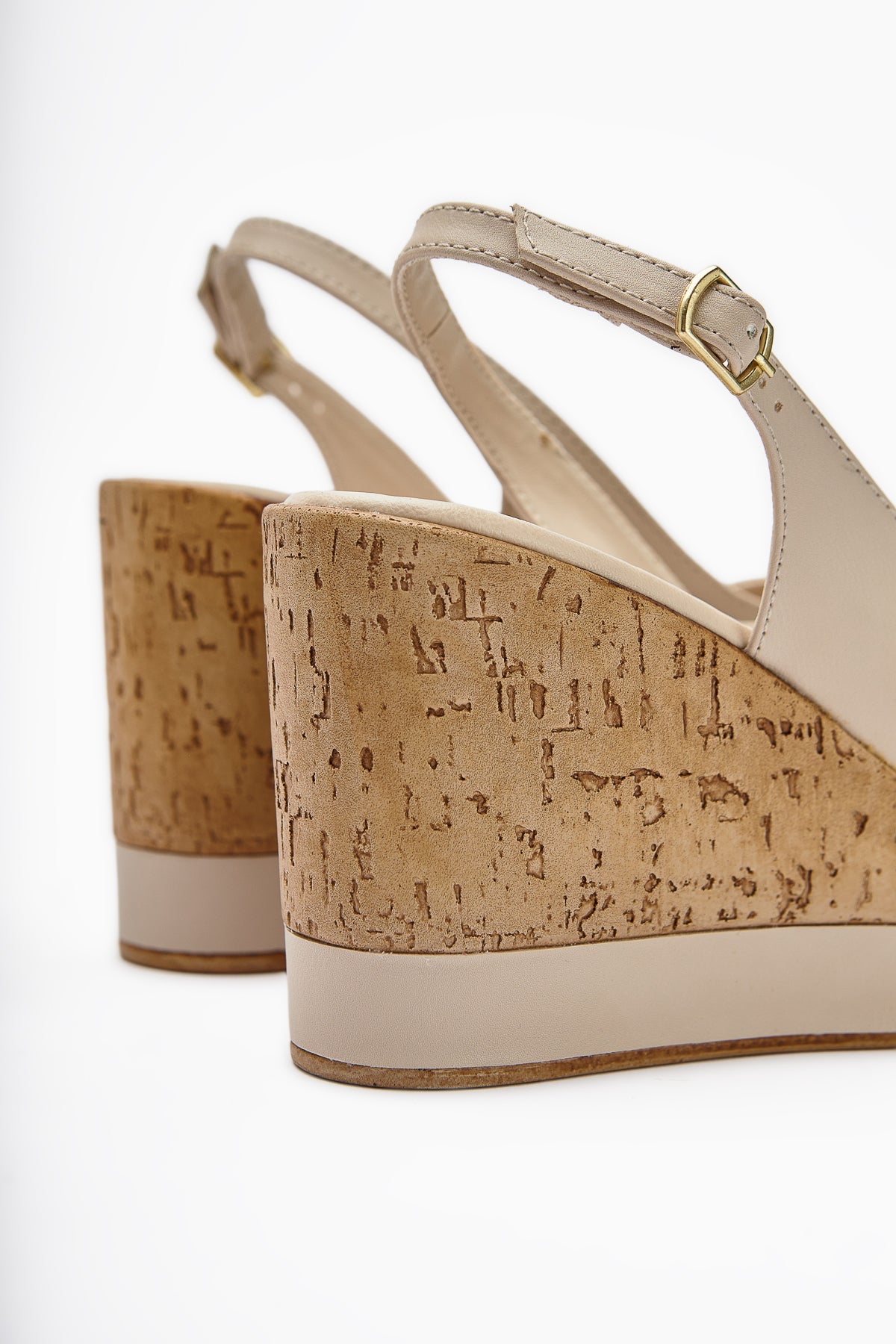 Jenny Women's Beige Platform Heels