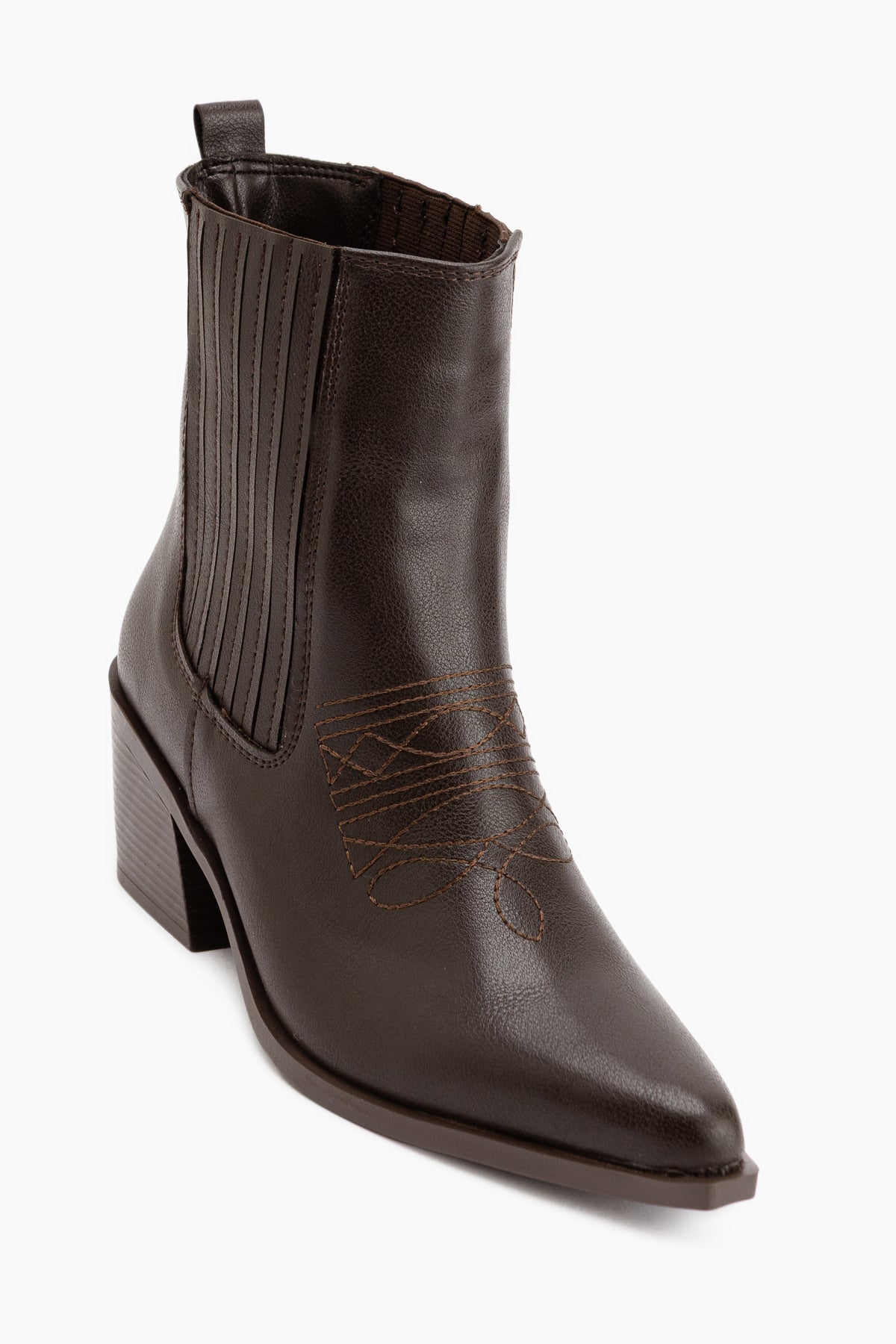Elvia Brown Elastic Women’s Boots