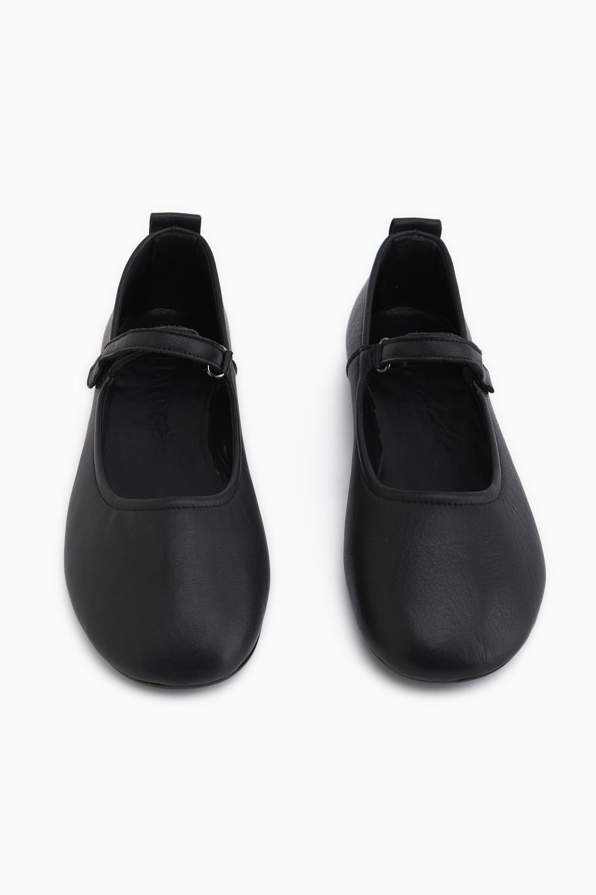 Sally Genuine Leather Black Strap Women’s Ballet Flats