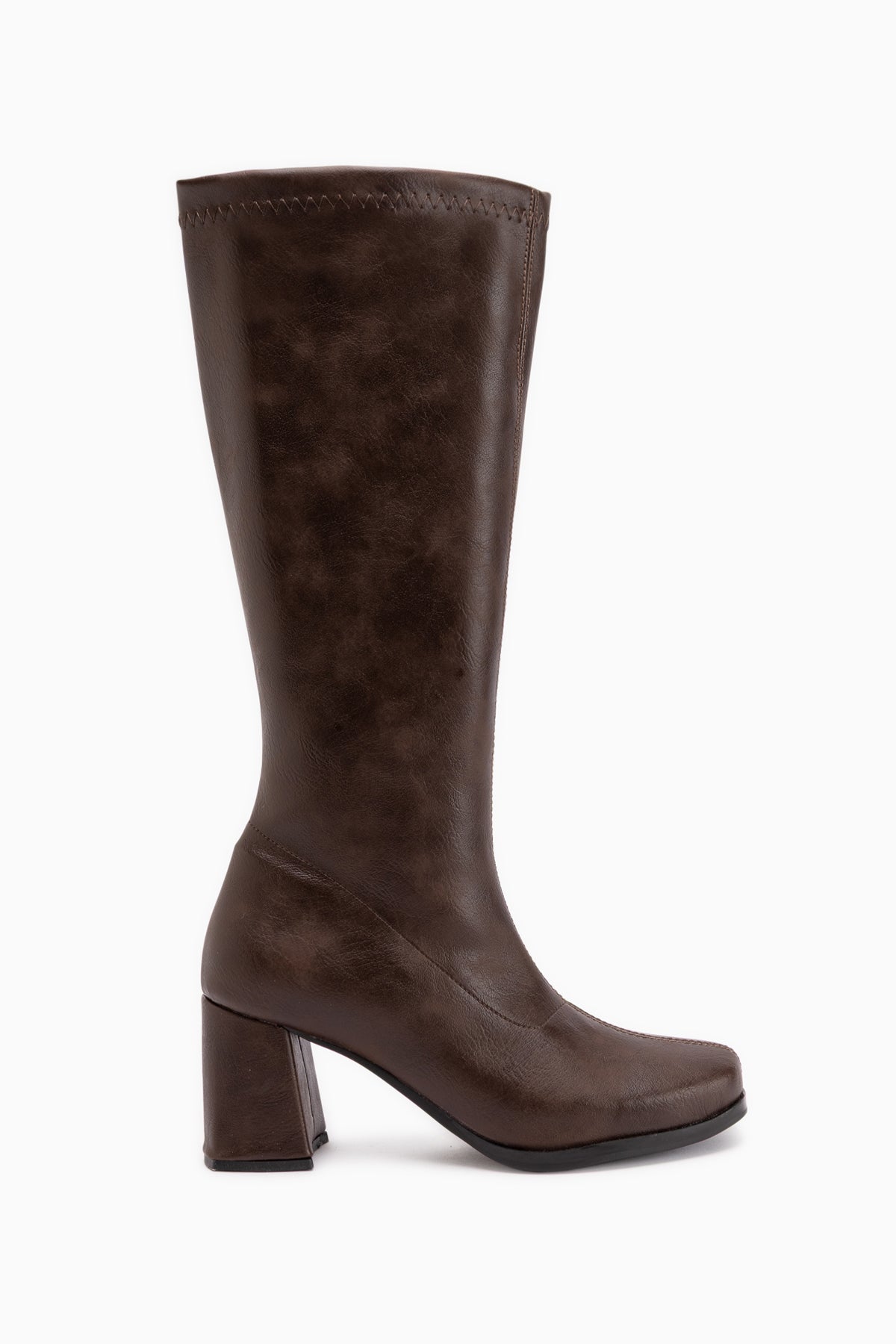 Evie Brown Square Toe Women’s Stretch Boots
