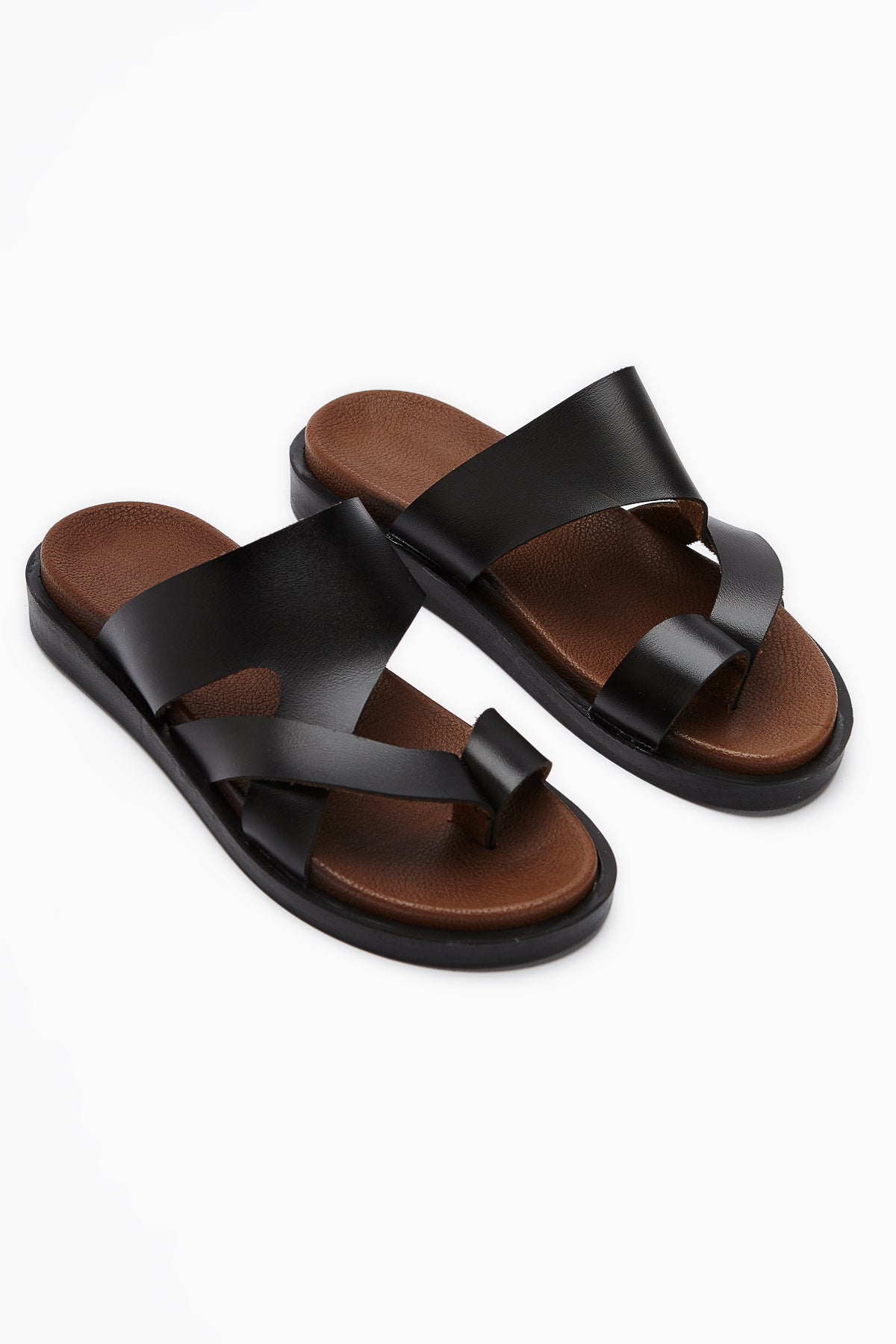 Candra – Black Toe-Post Slide (Women)